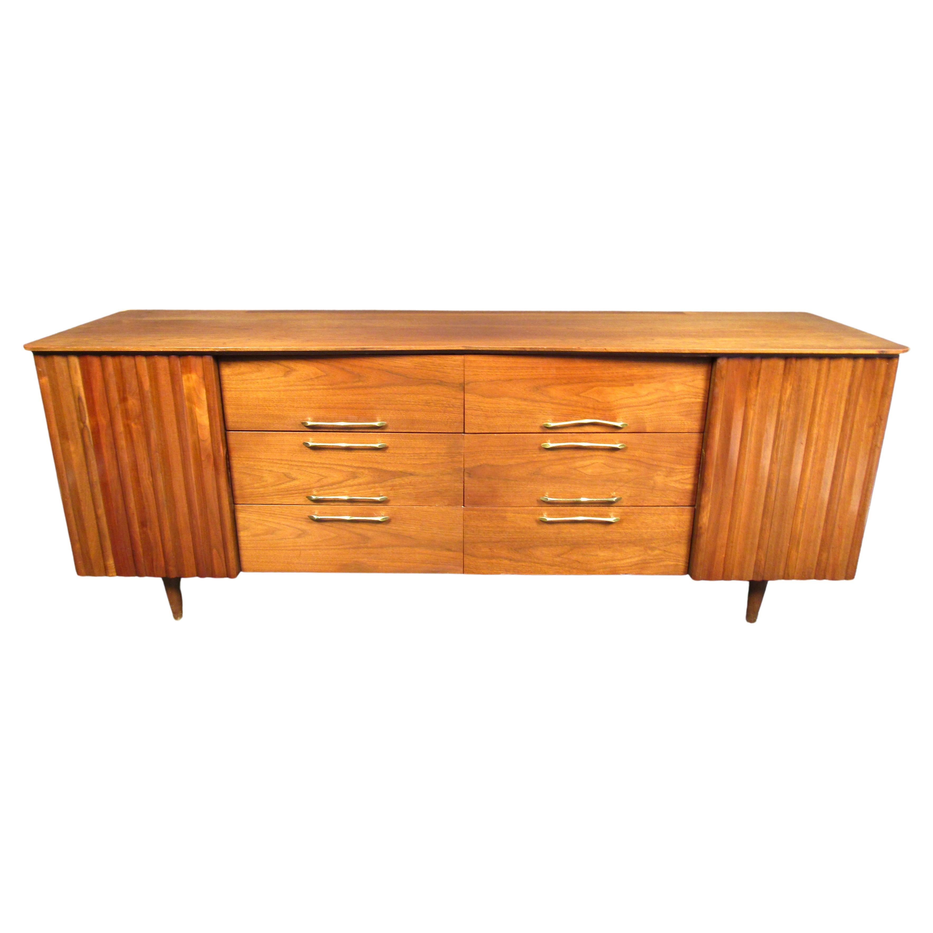 Vintage Walnut Credenza For Sale