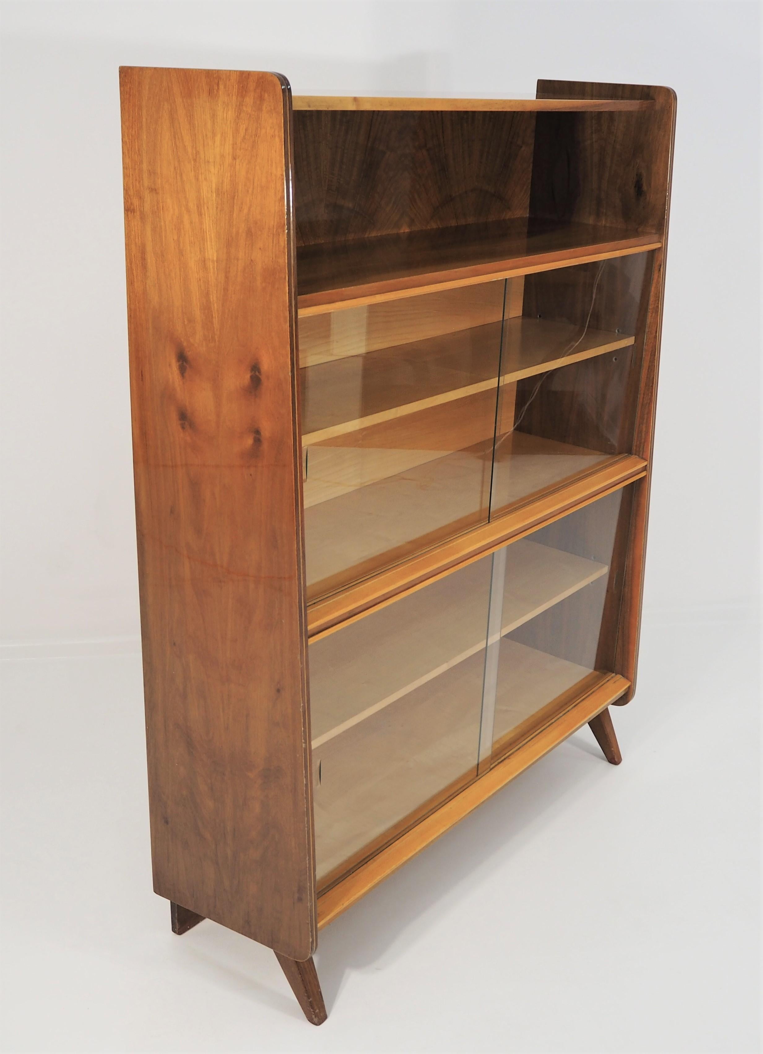 Vintage Walnut Cupboard from Tatra, 1960s 4