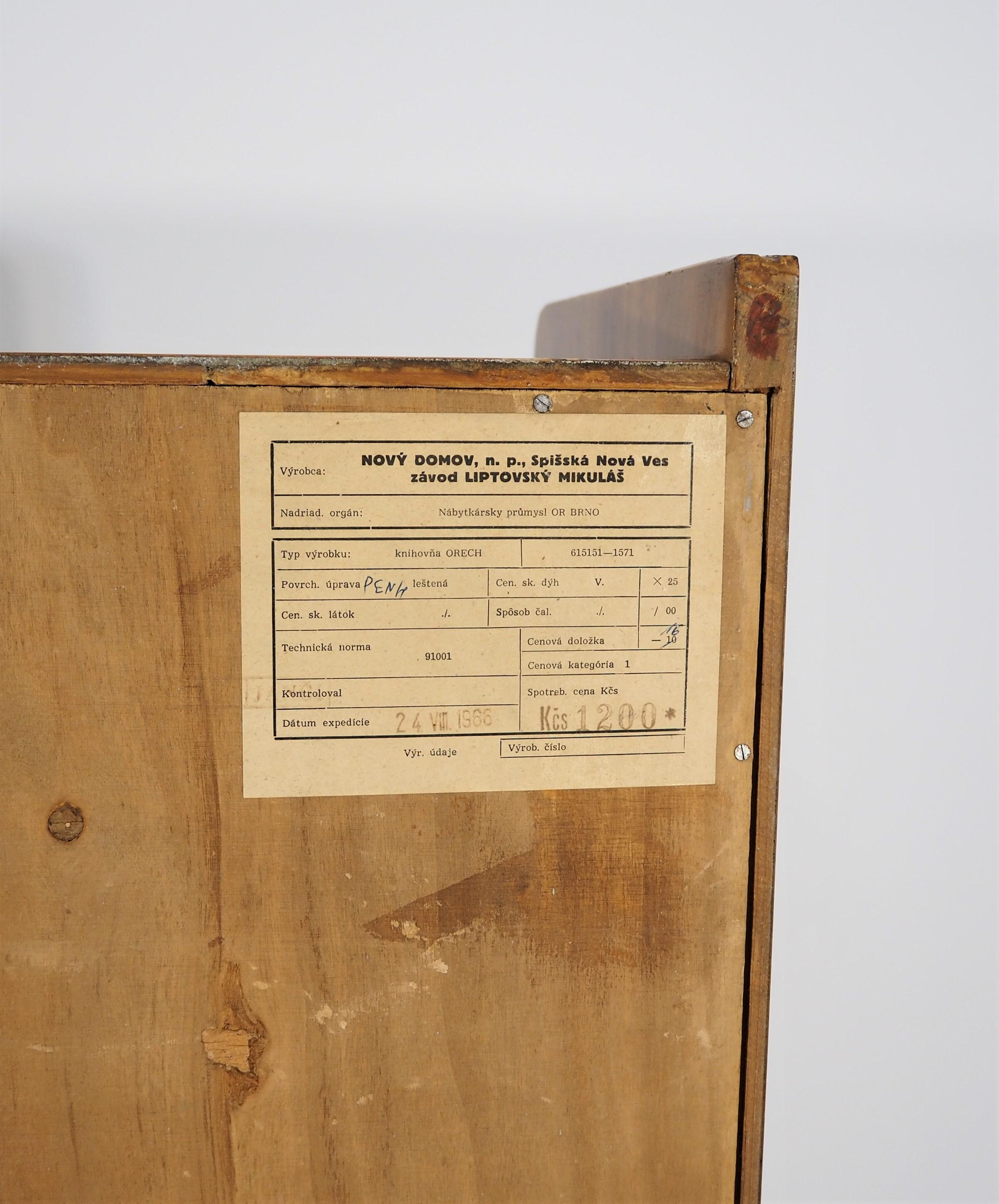 Vintage Walnut Cupboard from Tatra, 1960s 7