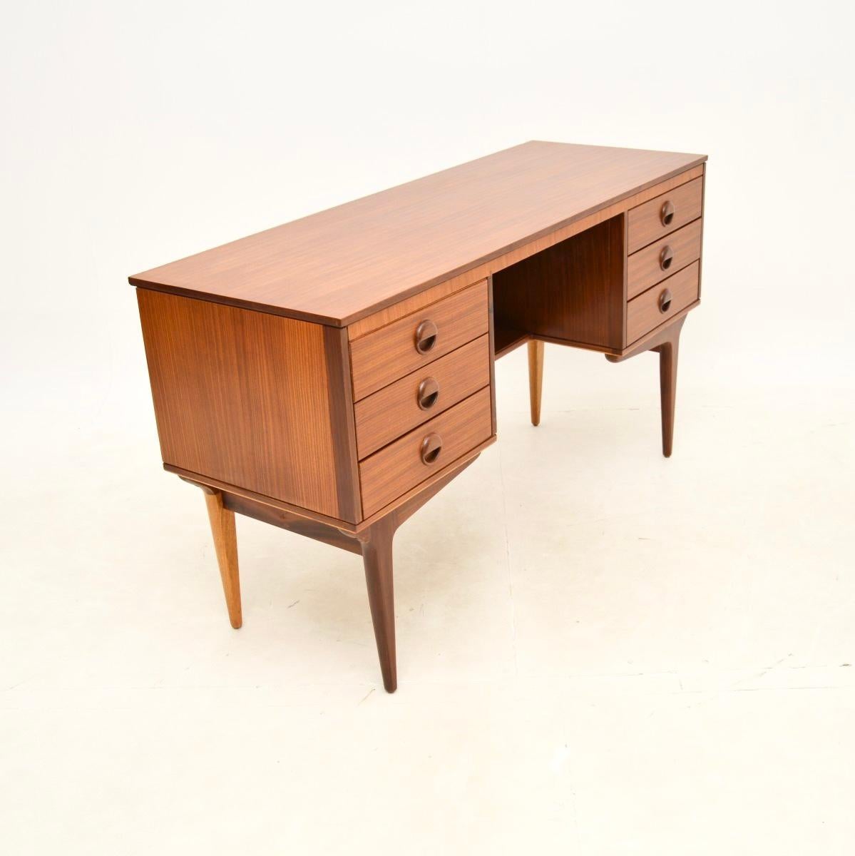 British Vintage Walnut Desk For Sale