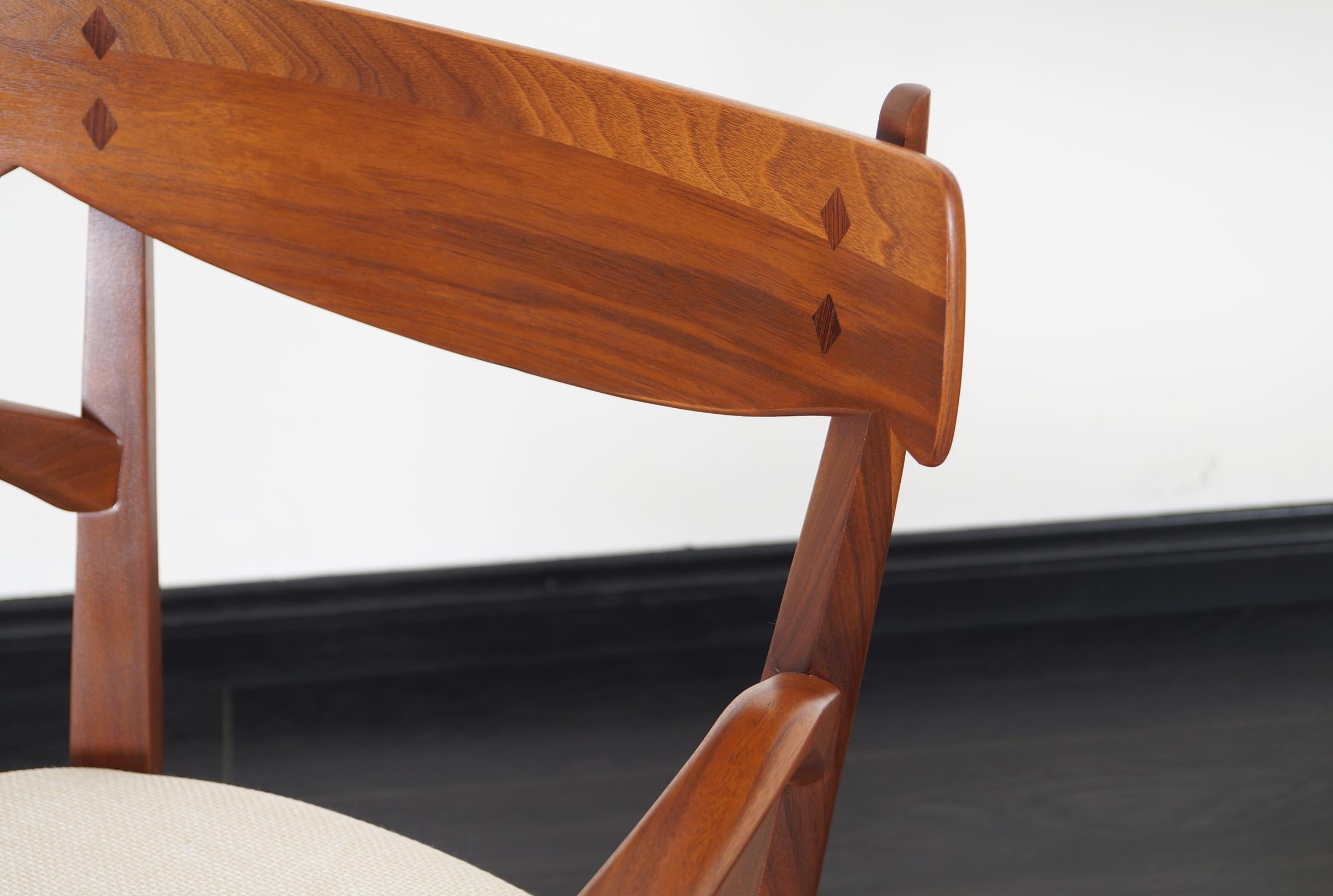 Vintage Walnut Dining Chairs by Kipp Stewart for Drexel 2