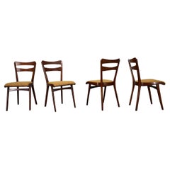 Esszimmerstühle aus Nussbaumholz von Mier Topolcany, Tschechoslowakei, 1960er Jahre, 4er Jahre, Set
