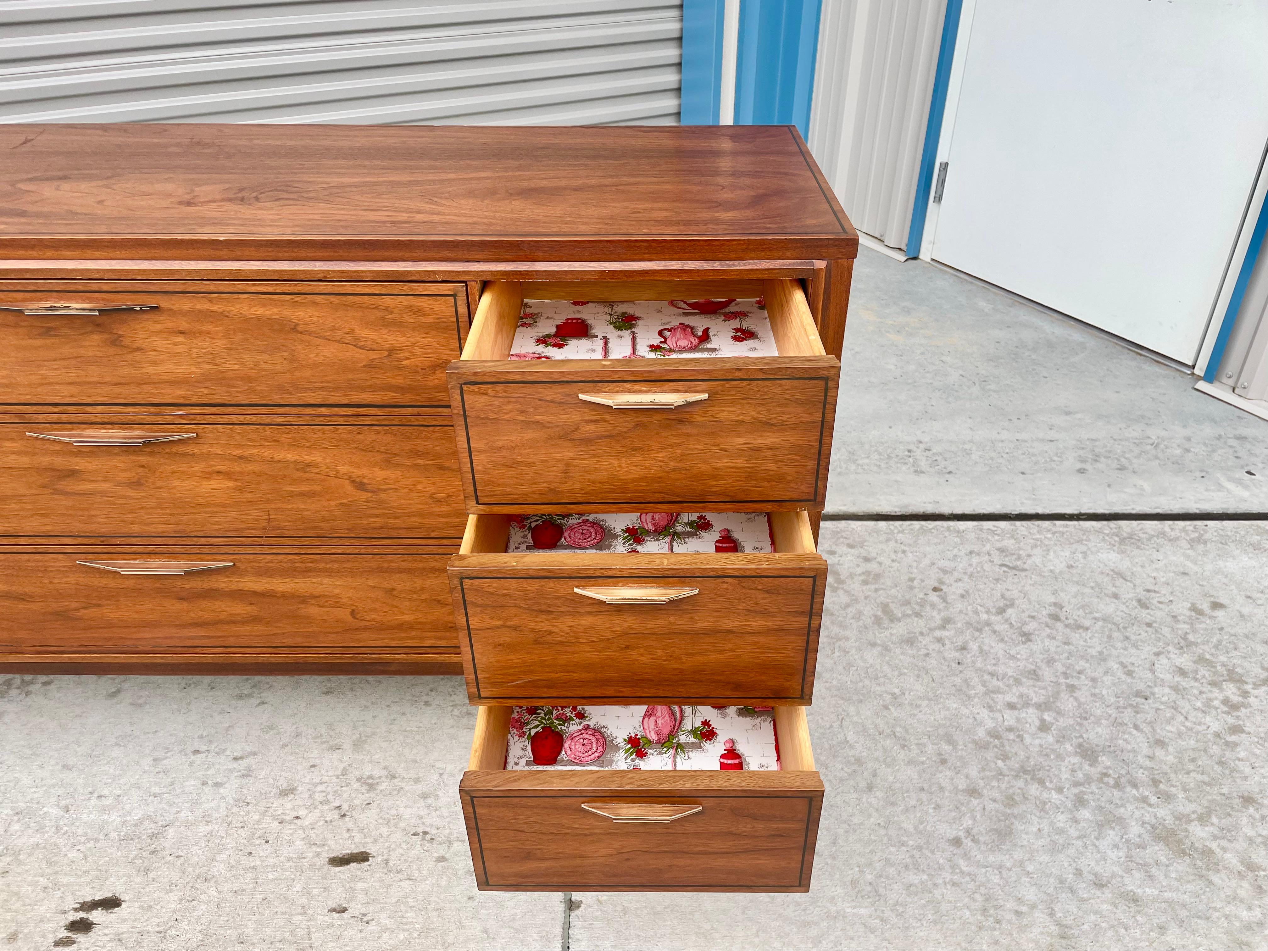 Mid-20th Century Vintage Walnut Dresser by Kent Coffey Tempo For Sale