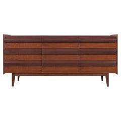 Vintage Walnut Dresser by Lane