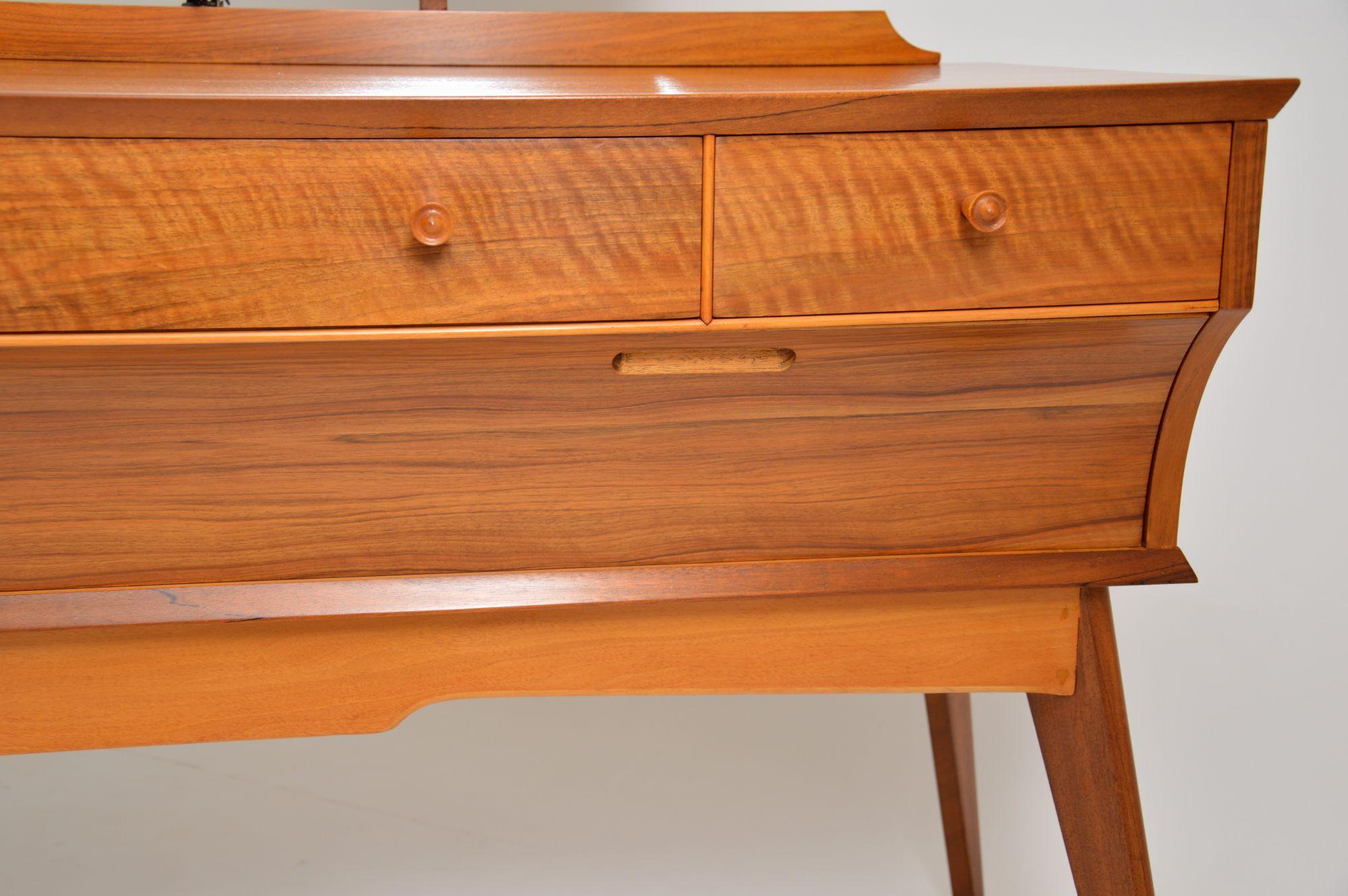 Mid-Century Modern Vintage Walnut Dressing Table by Alfred Cox
