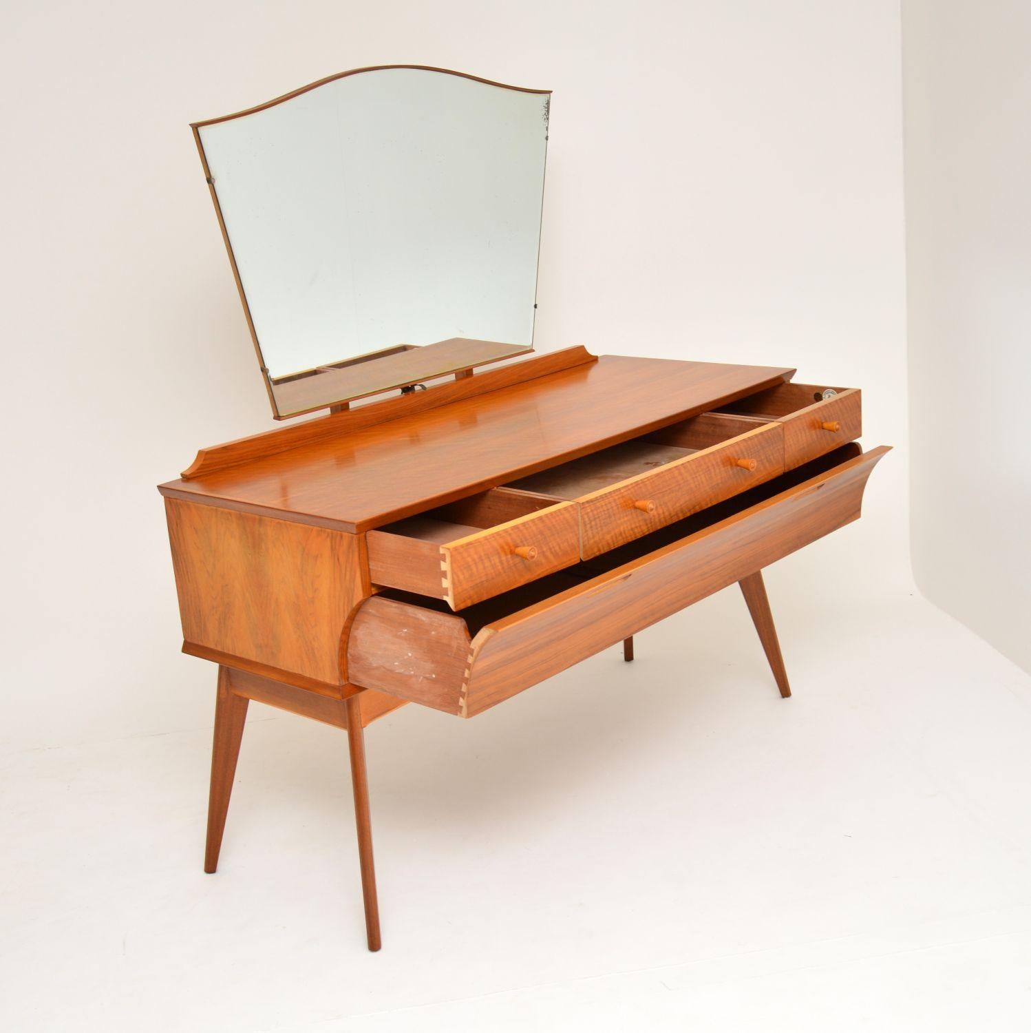 Vintage Walnut Dressing Table by Alfred Cox In Good Condition In London, GB
