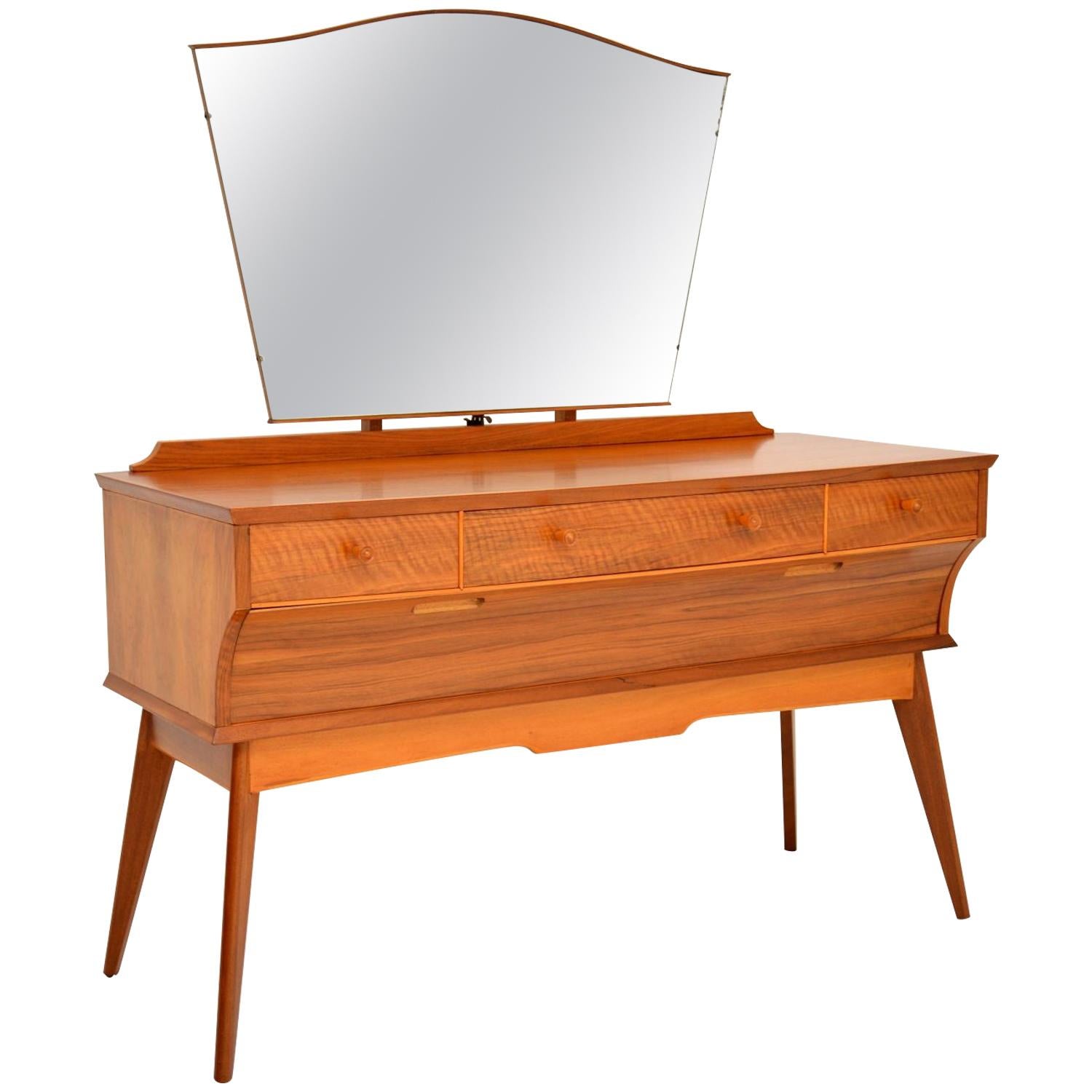 Vintage Walnut Dressing Table by Alfred Cox