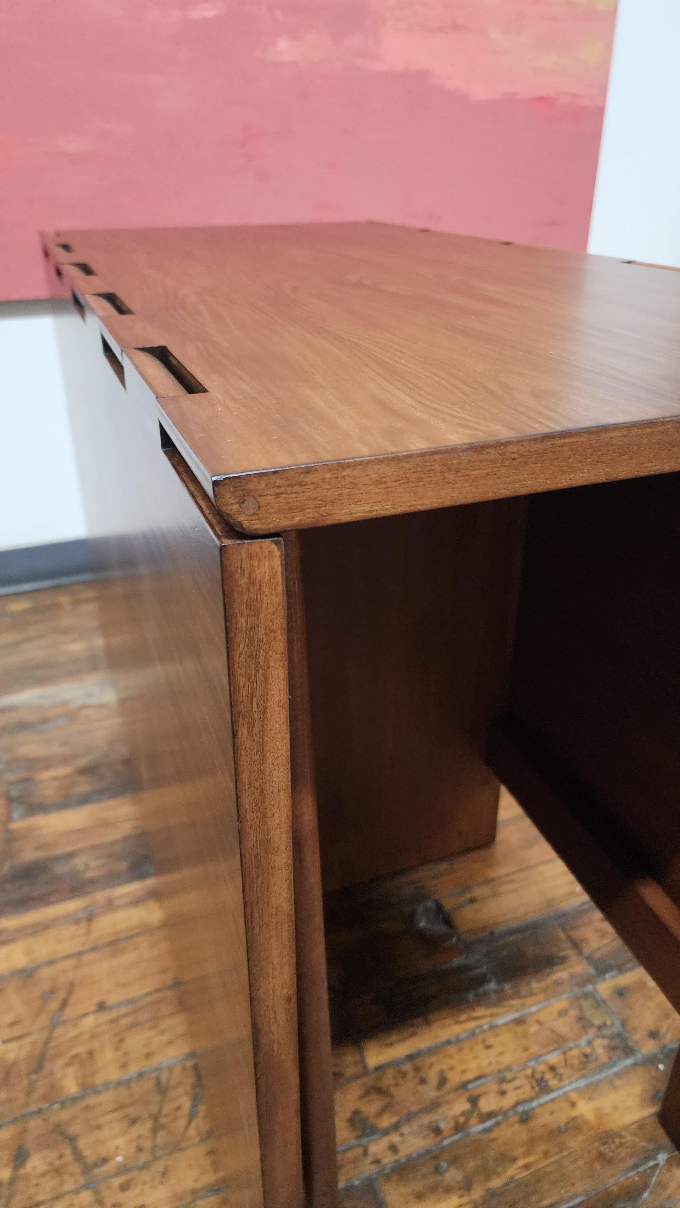 Vintage Walnut Drop Leaf Table By George Nelson for Herman Miller 4