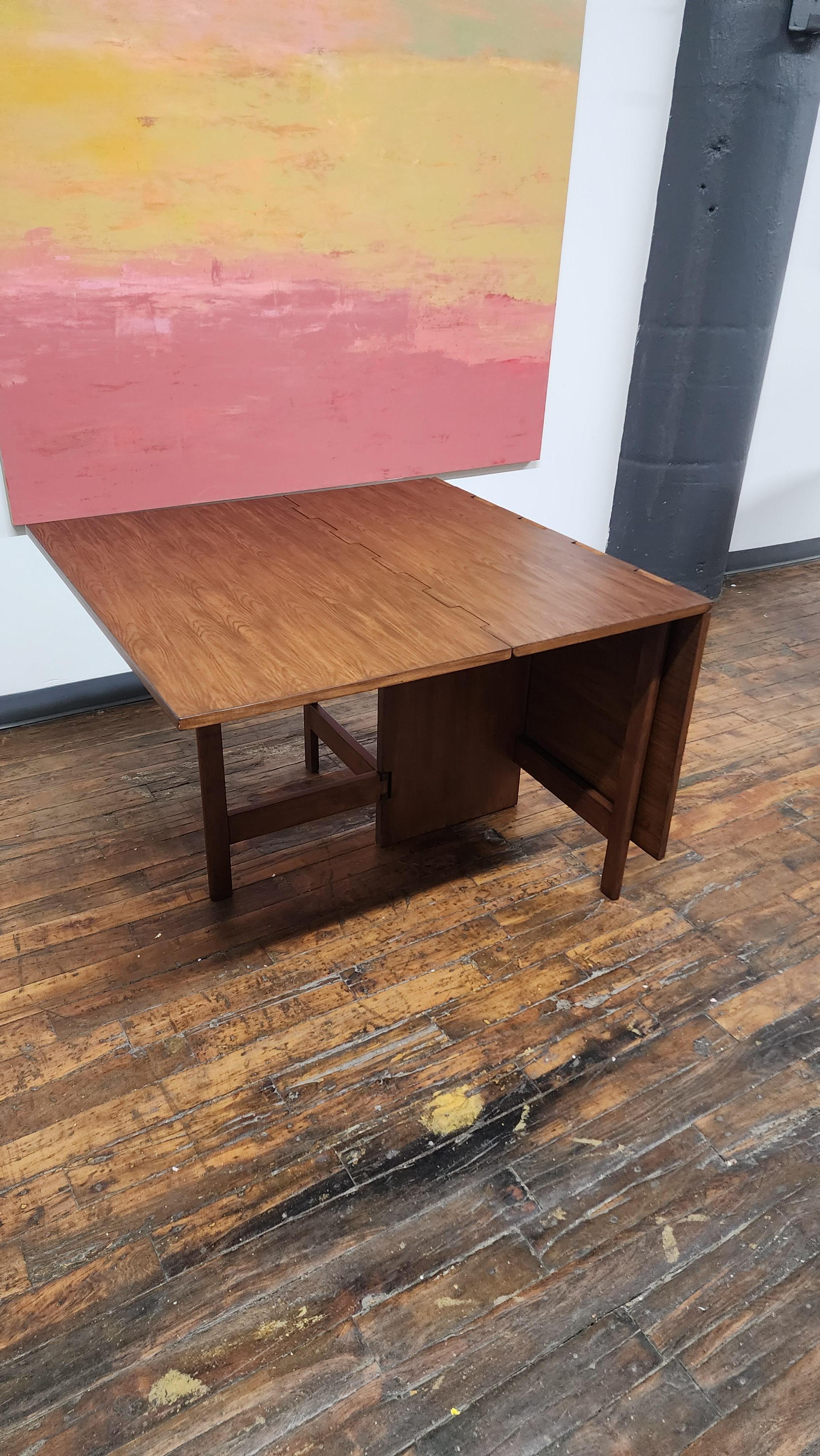 Vintage Walnut Drop Leaf Table By George Nelson for Herman Miller 7