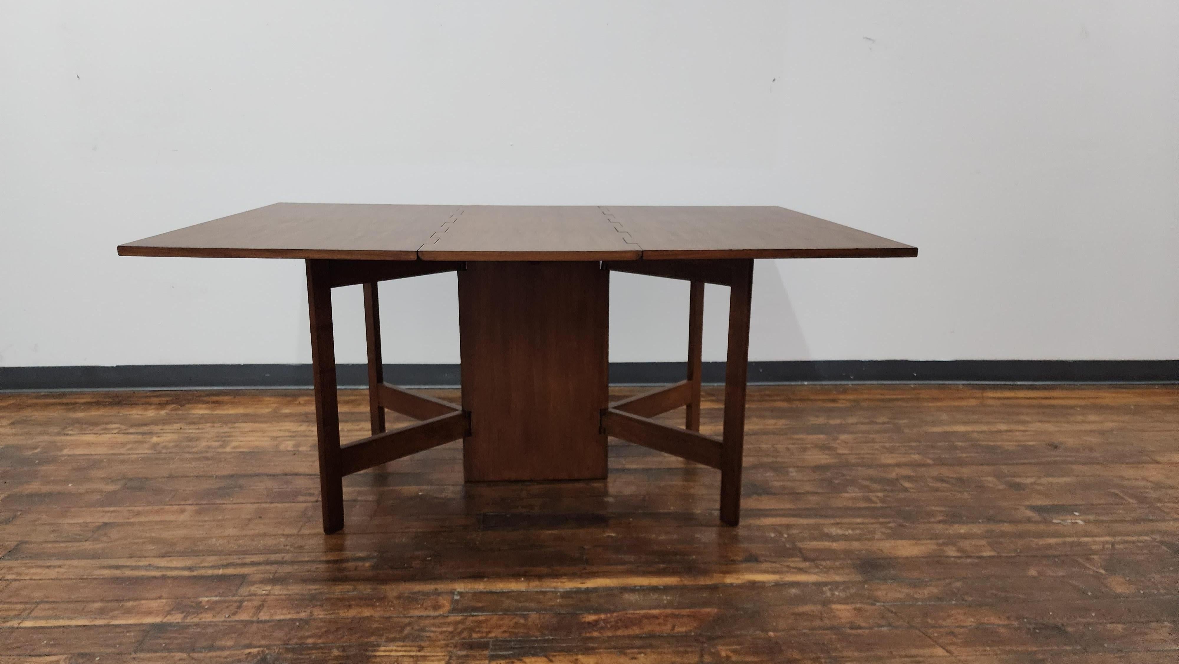 American Vintage Walnut Drop Leaf Table By George Nelson for Herman Miller