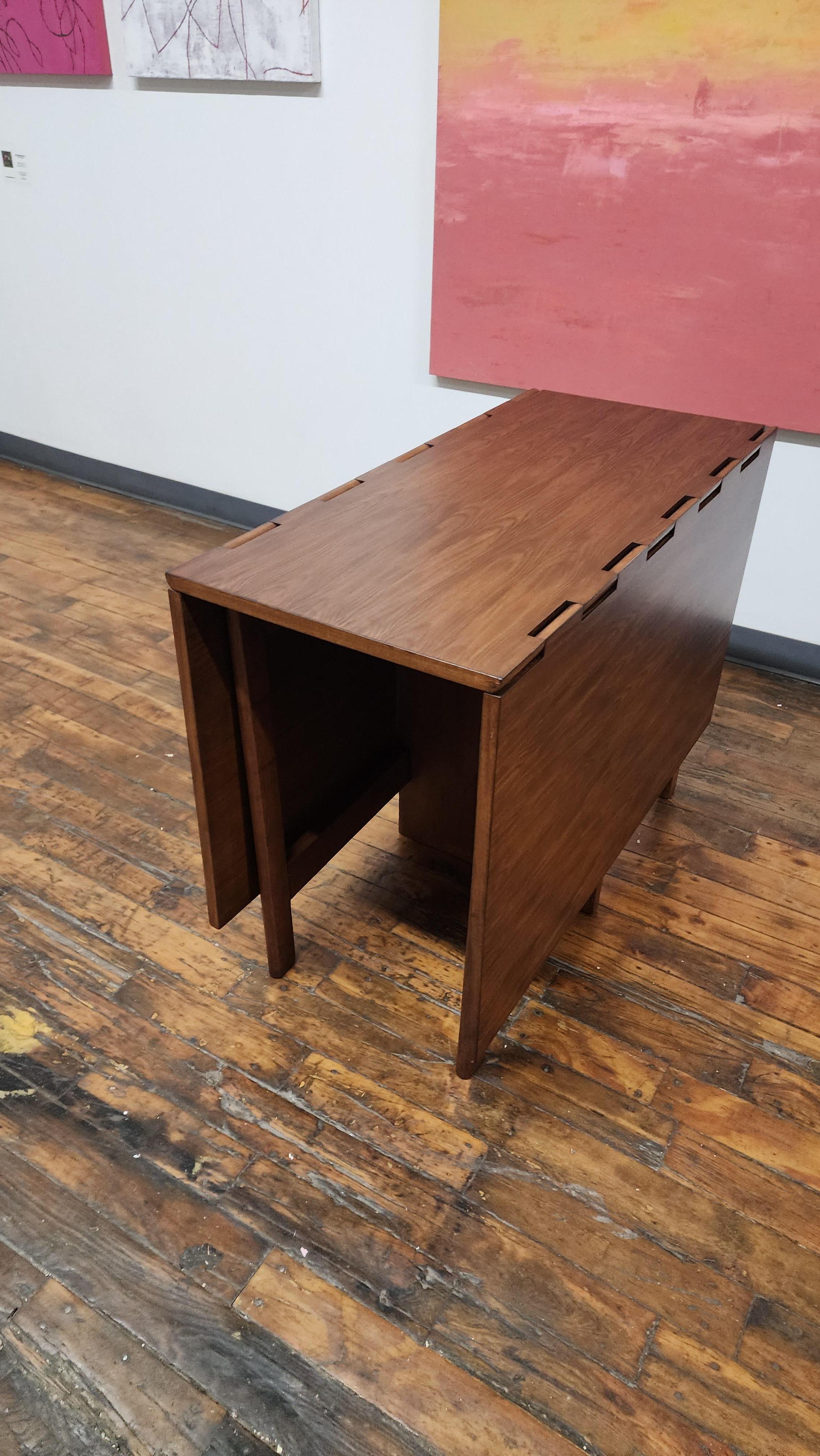 Vintage Walnut Drop Leaf Table By George Nelson for Herman Miller 2