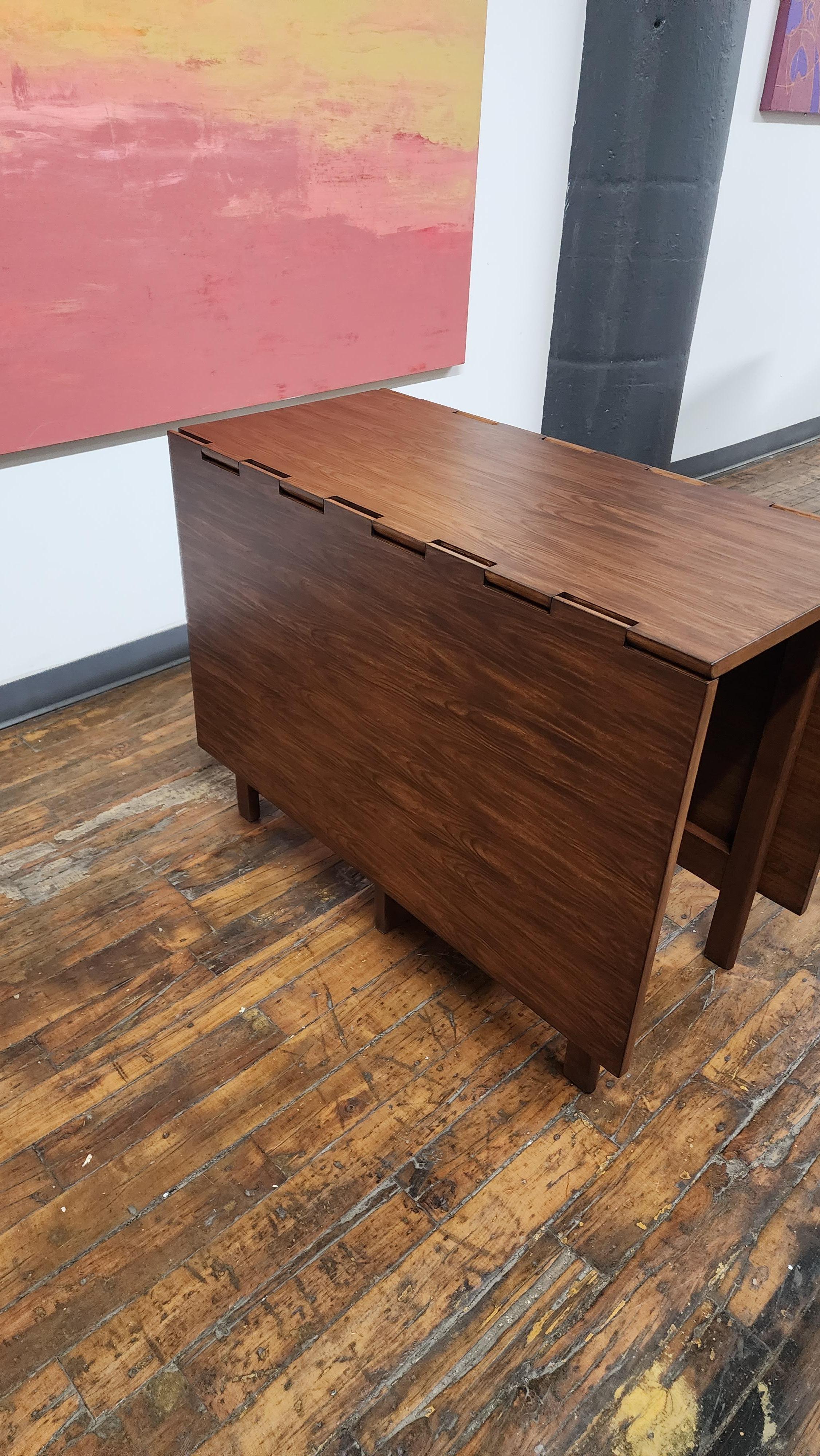 Vintage Walnut Drop Leaf Table By George Nelson for Herman Miller 3