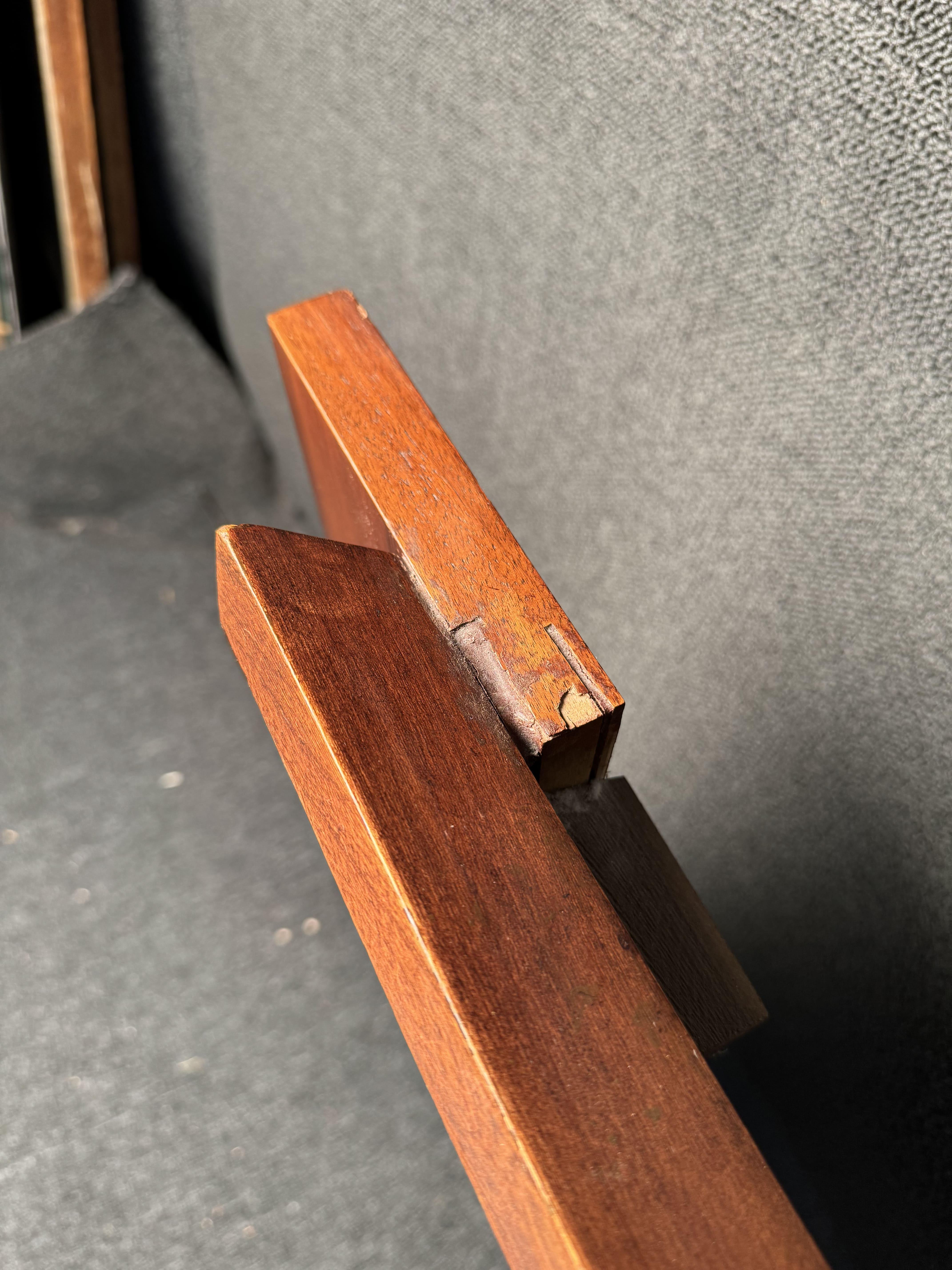 Vintage Walnut & Elm Kent Coffey Headboard For Sale 1