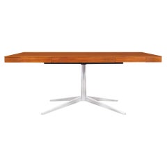 Vintage Walnut Executive Desk by Florence Knoll