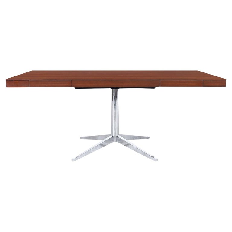 Vintage Walnut Executive Desk by Florence Knoll For Sale