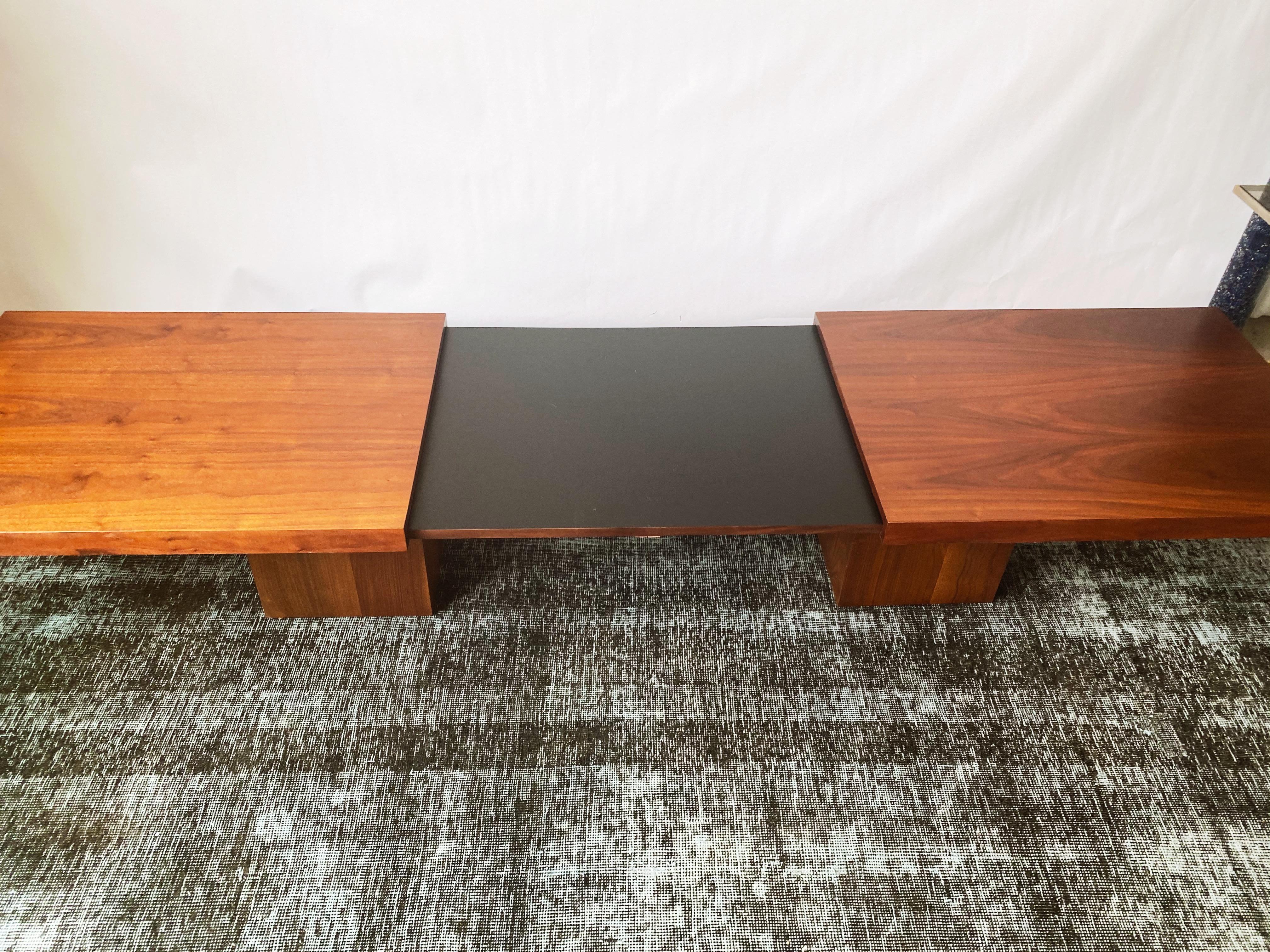 Laminate Vintage Walnut Expandable Coffee Table by John Keal for Brown Saltman, c. 1960s