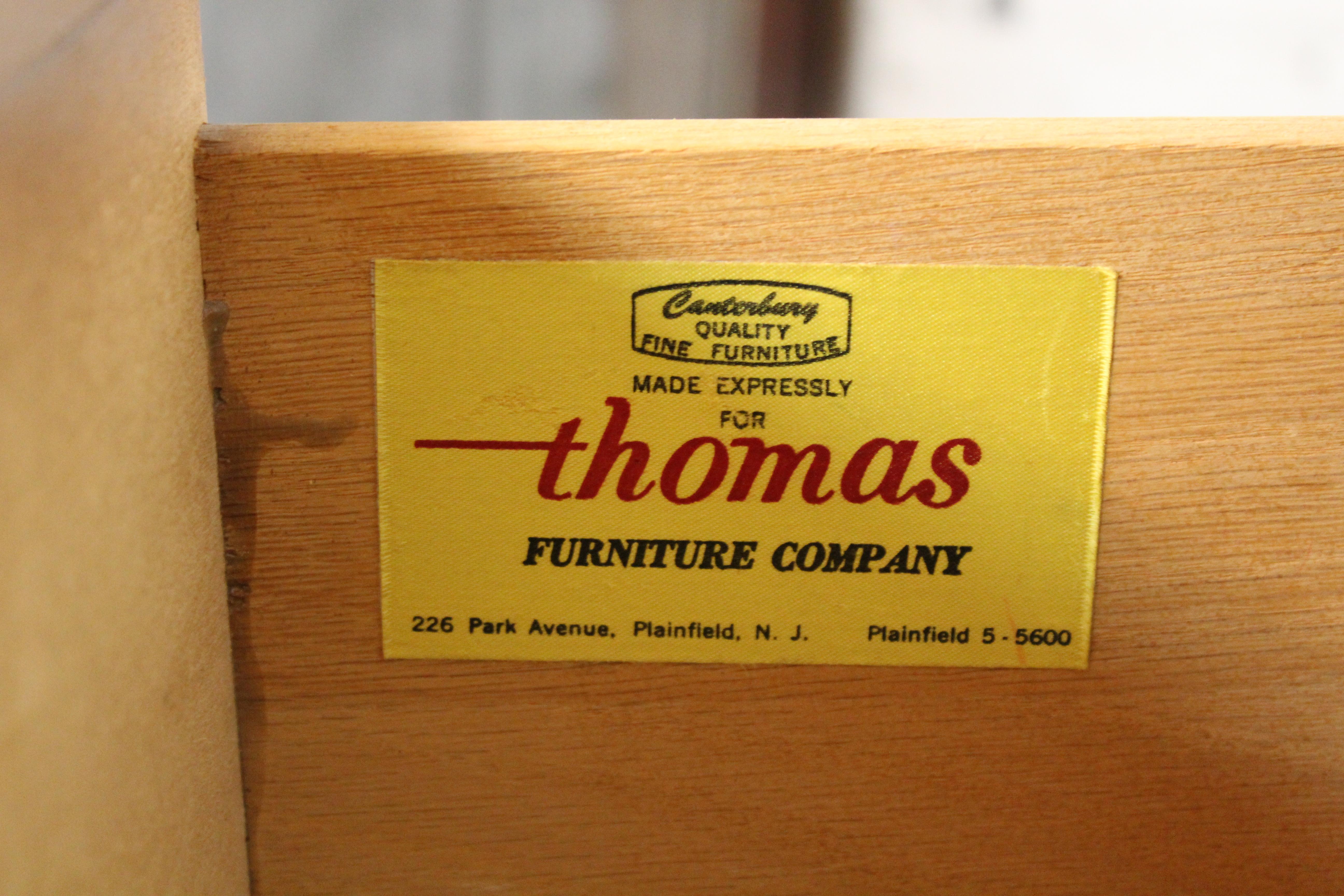 Vintage Walnut & Formica Dresser by Thomas Furniture Company 6