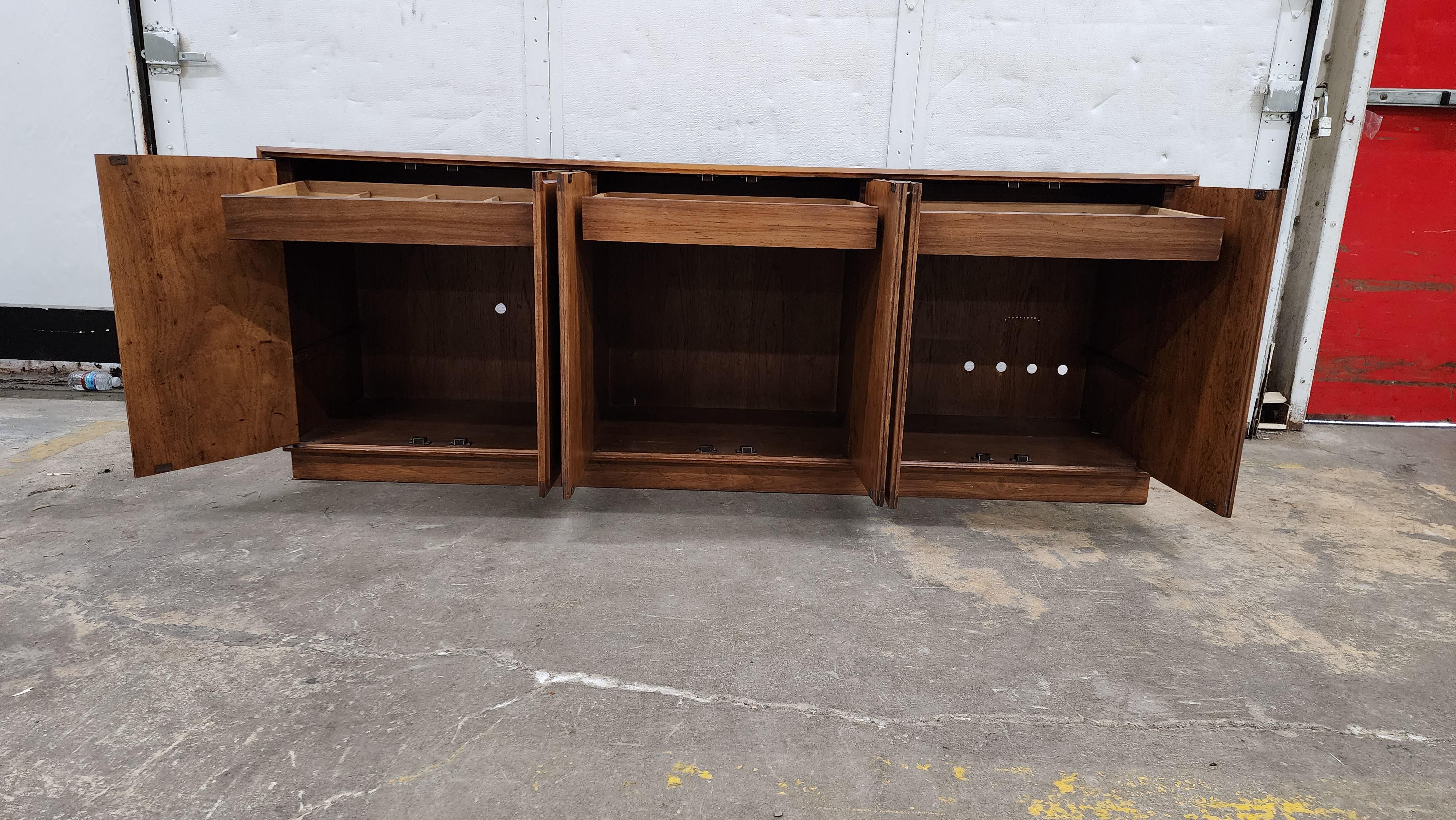 Vintage Walnut founders credenza  In Good Condition In Philadelphia, PA