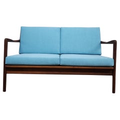vintage Walnut Frame mid century sofa