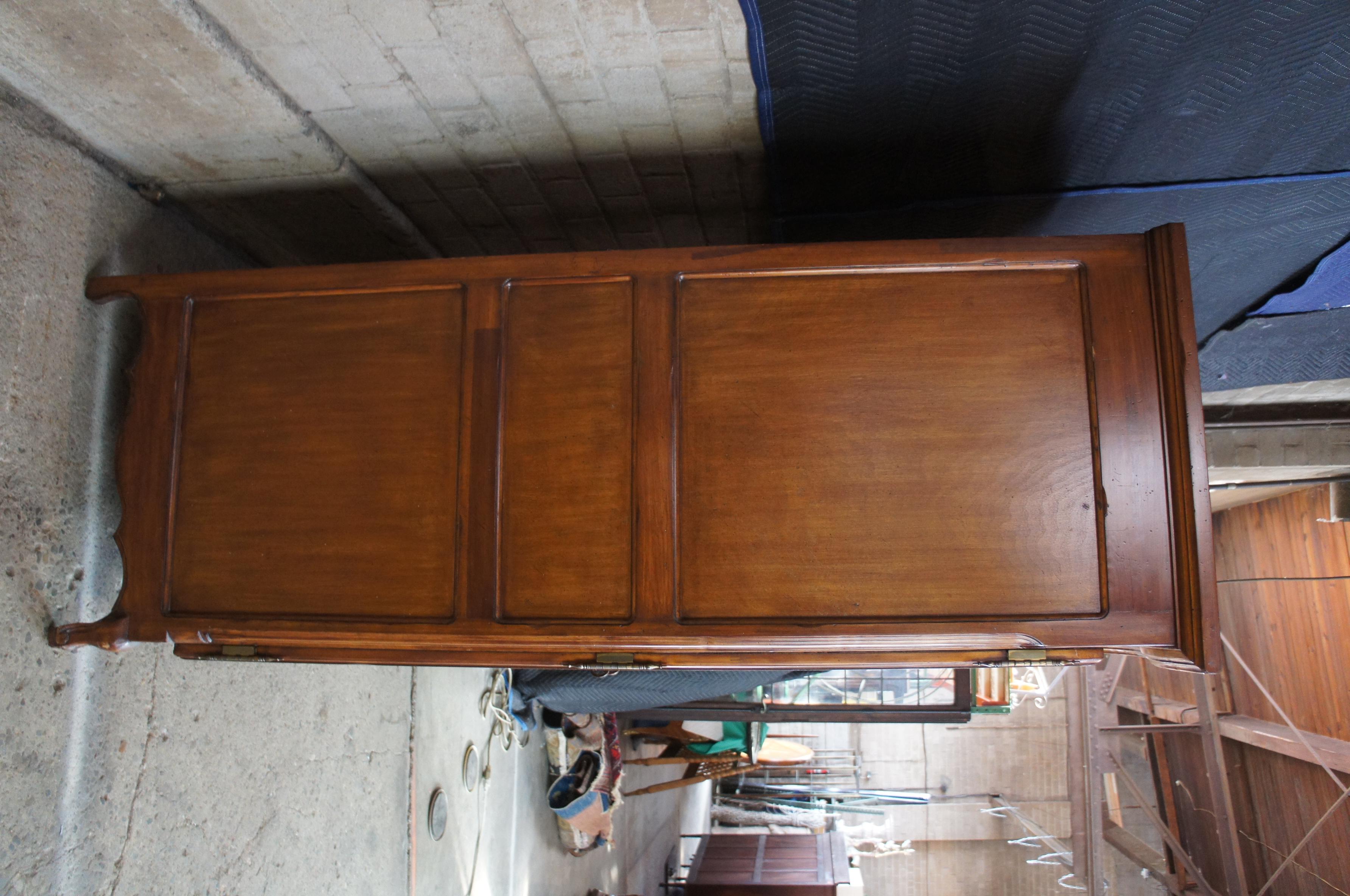 Vintage Walnut French Country Clothing Armoire Wardrobe Closet TV Cabinet 1