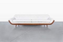 Vintage Walnut “Gondola” Sofa After Adrian Pearsall
