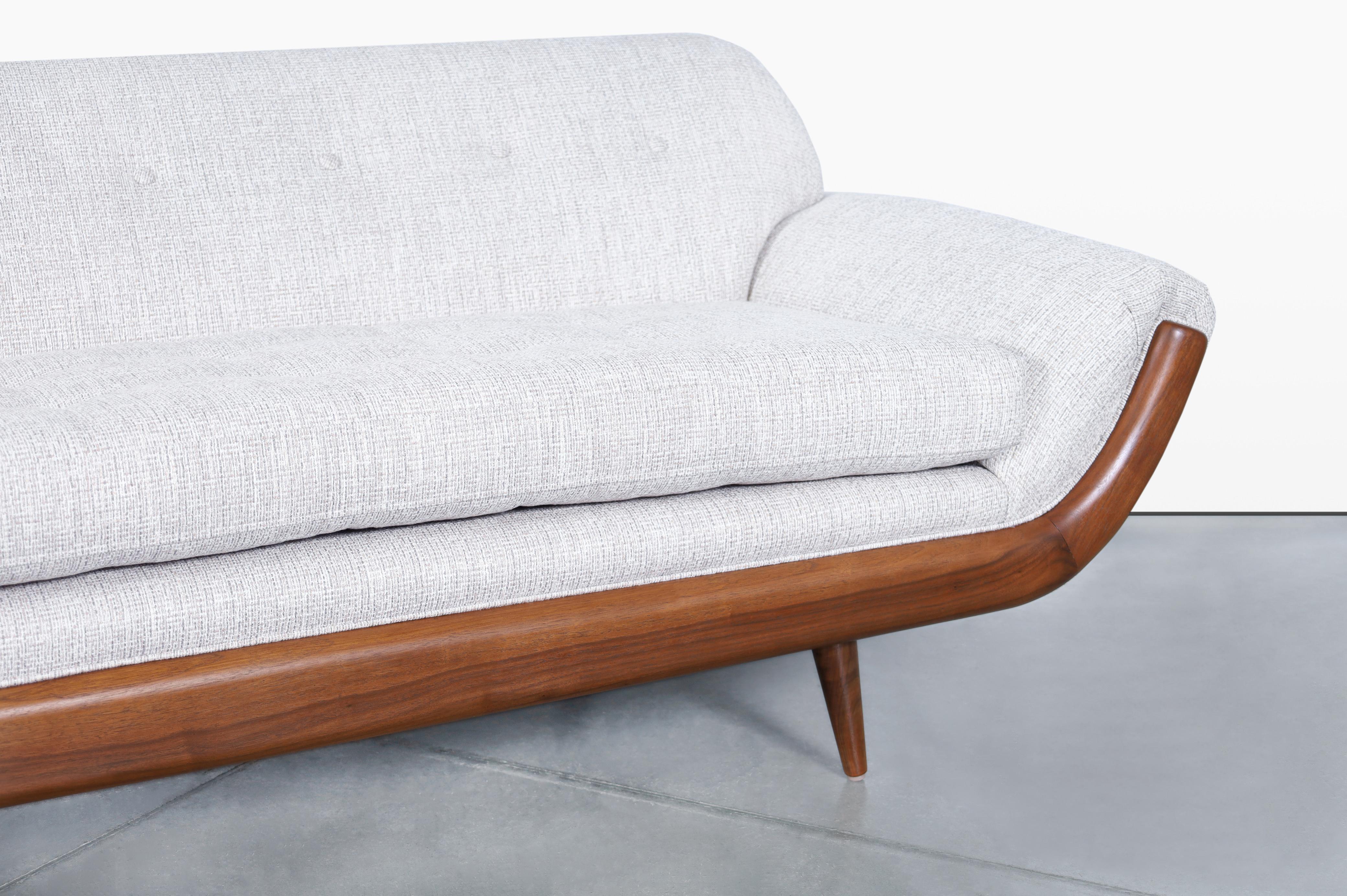 Vintage Walnut “Gondola” Sofa After Adrian Pearsall For Sale 1
