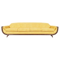 Vintage Walnut "Gondola" Sofa in the Manner of Adrian Pearsall