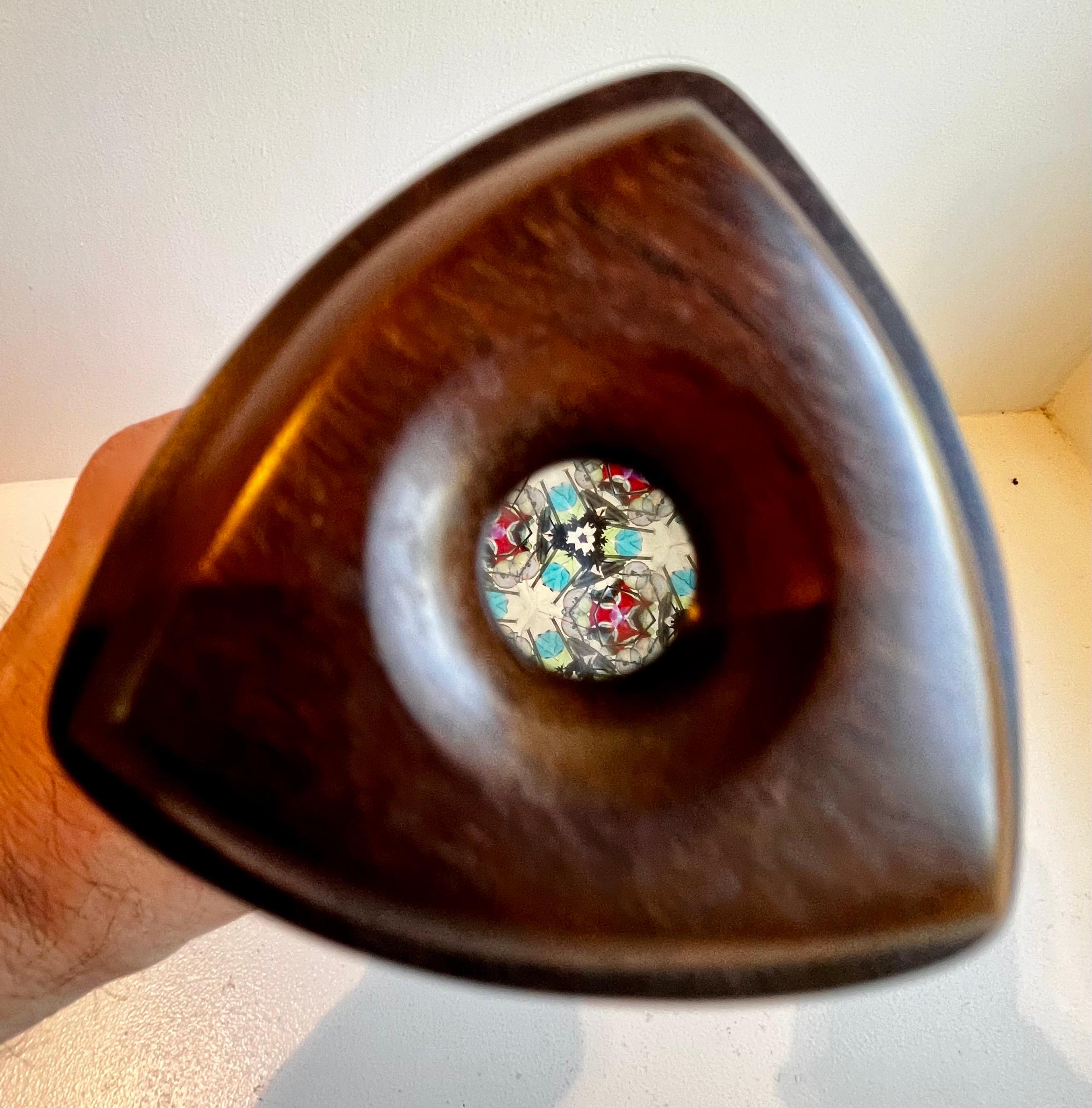 American Craftsman Caleidoscopio d'epoca in noce lavorato a mano da Carol e Tom Paretti, 1989 in vendita
