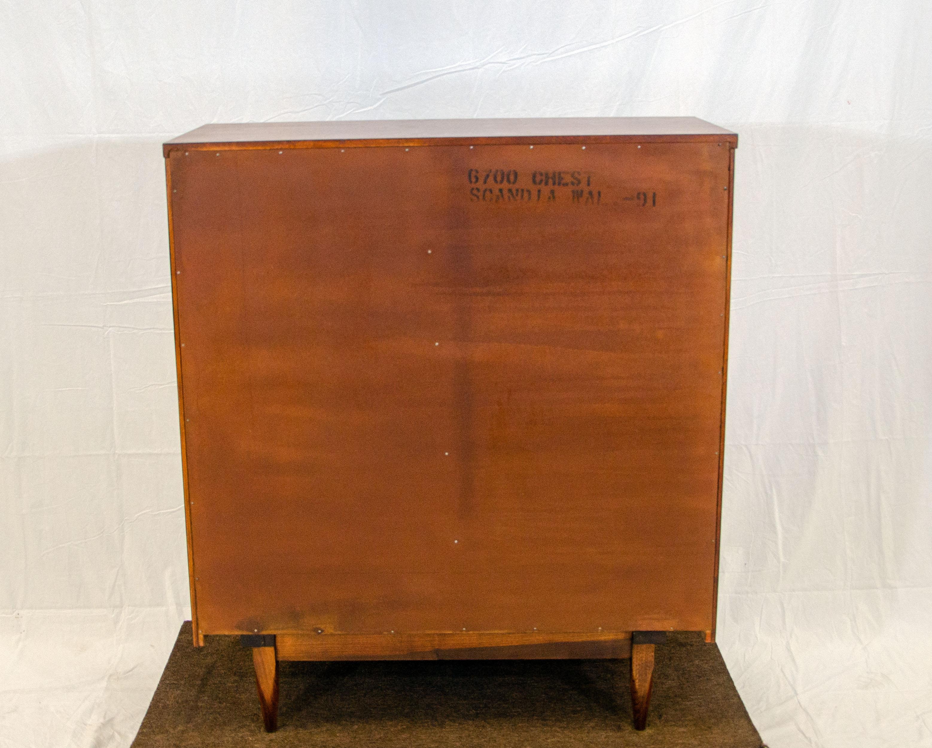 Vintage Walnut Hi-Boy Dresser, Kent Coffey 