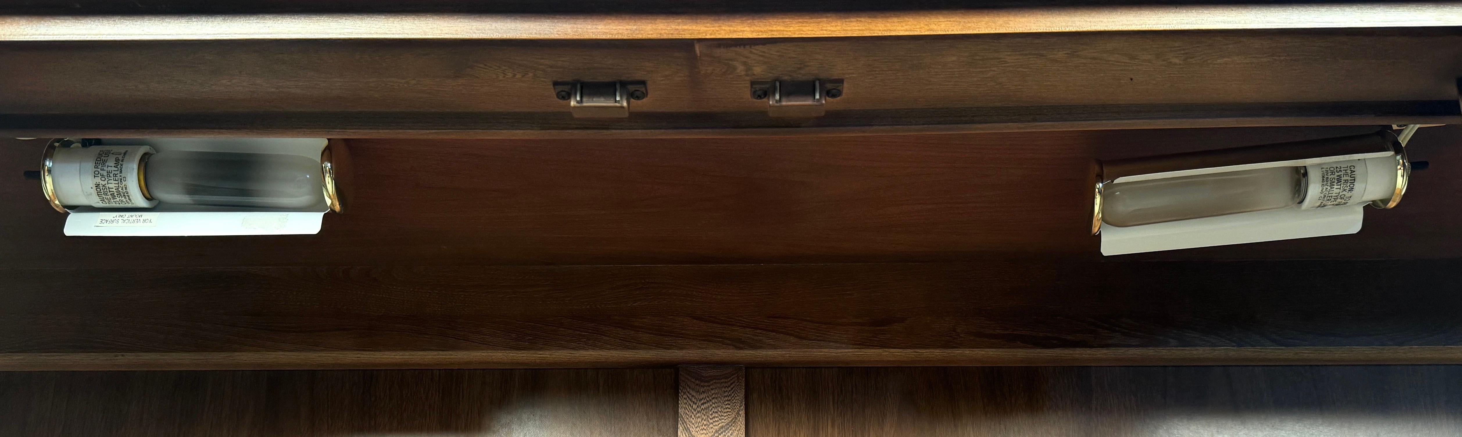 Vintage Walnut Hutch Top Cabinet For Sale 4