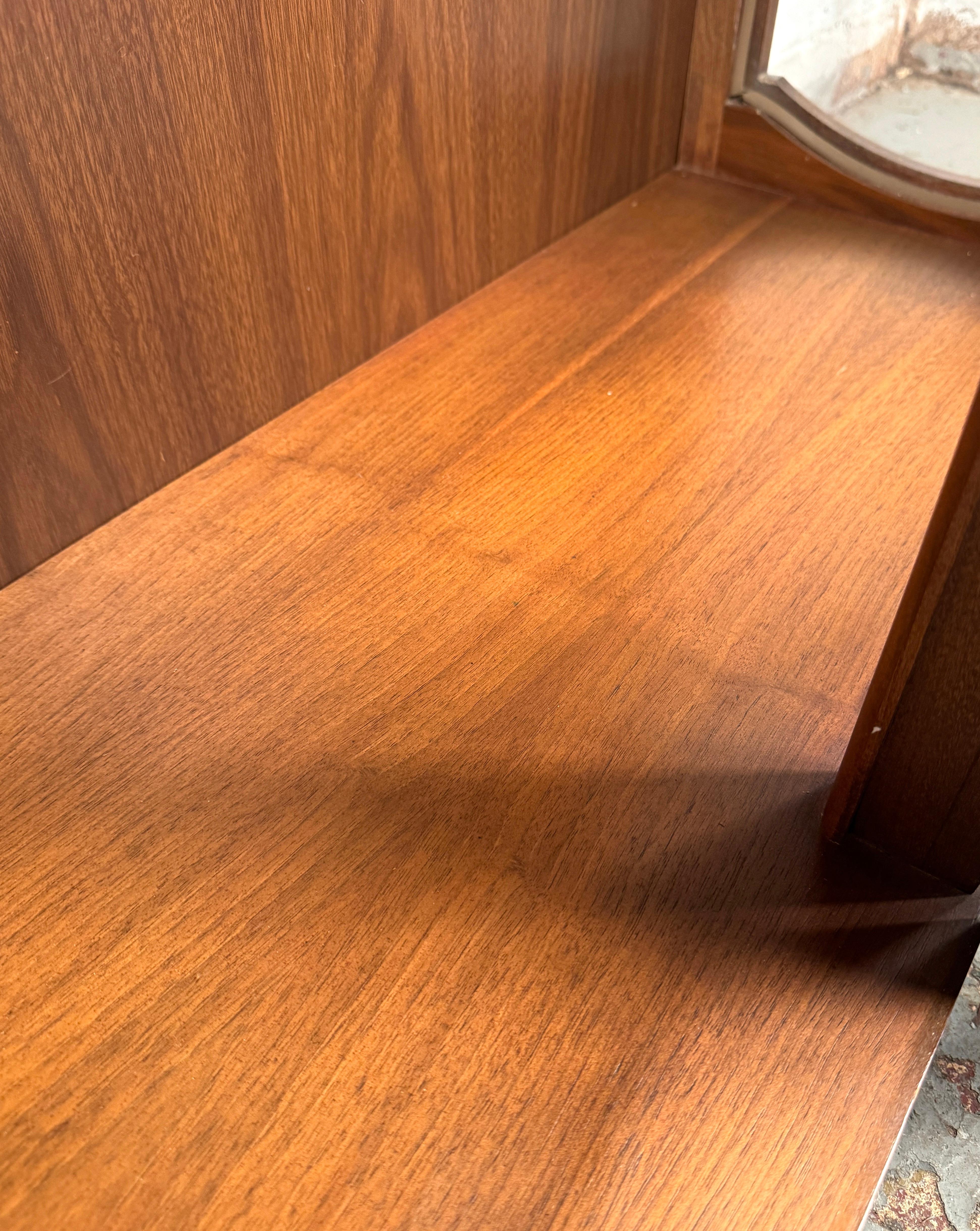 Vintage Walnut Hutch Top Cabinet For Sale 6
