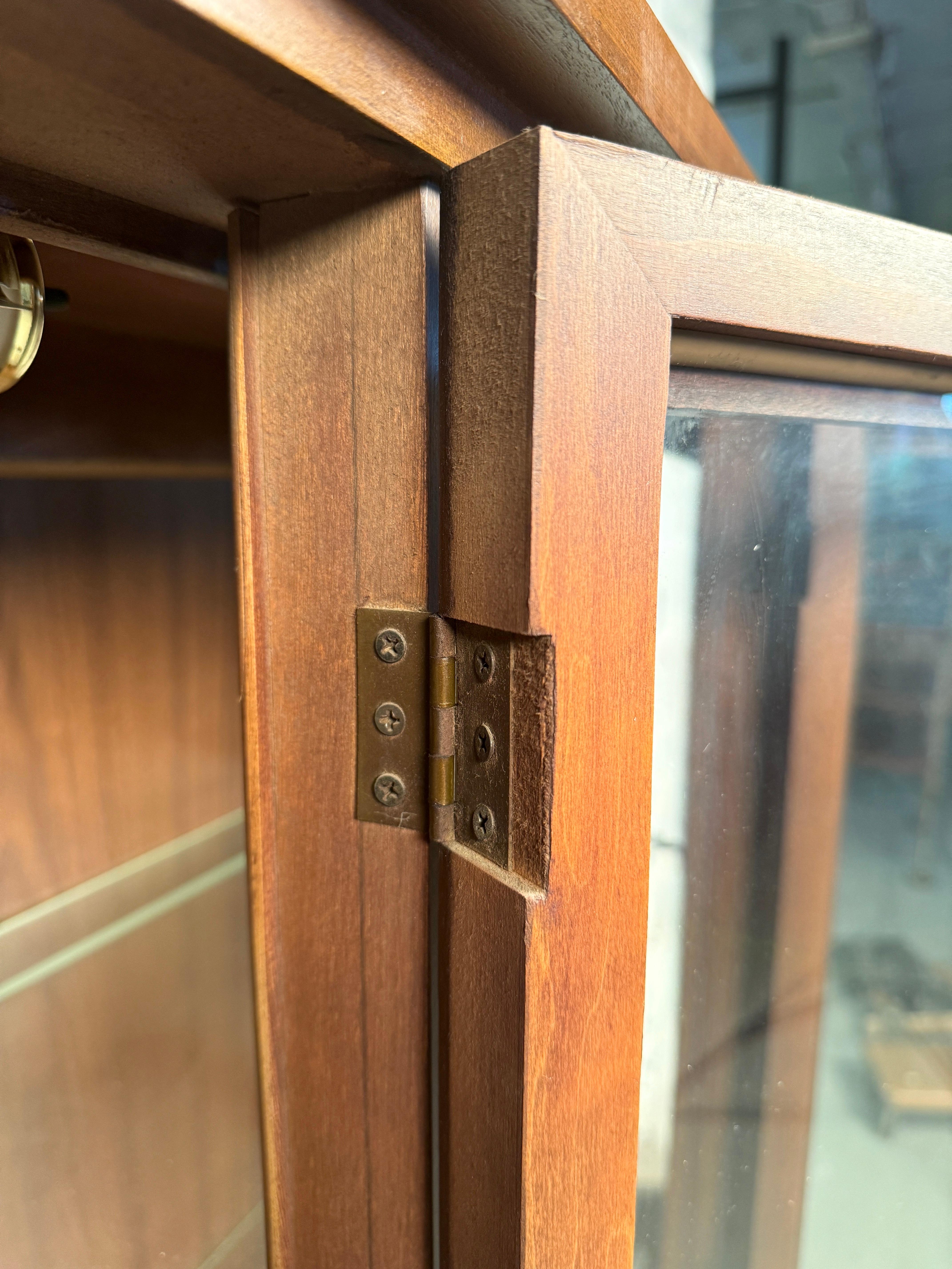 Vintage Walnut Hutch Top Cabinet For Sale 7