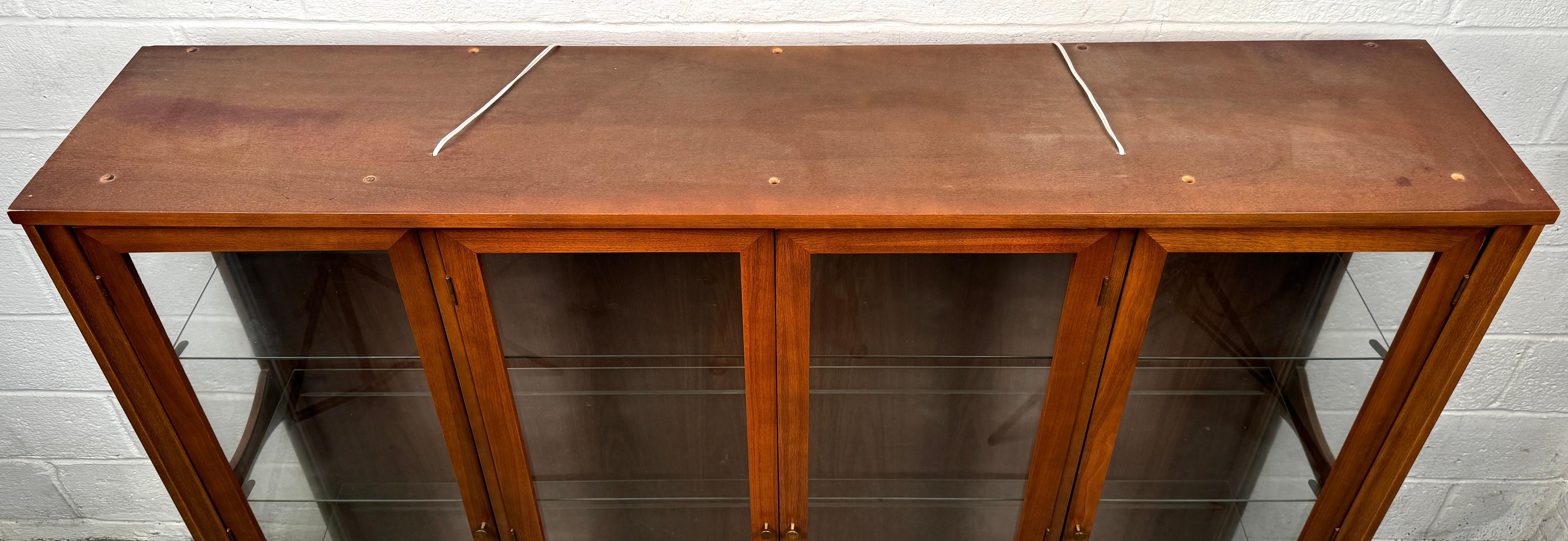 20th Century Vintage Walnut Hutch Top Cabinet For Sale