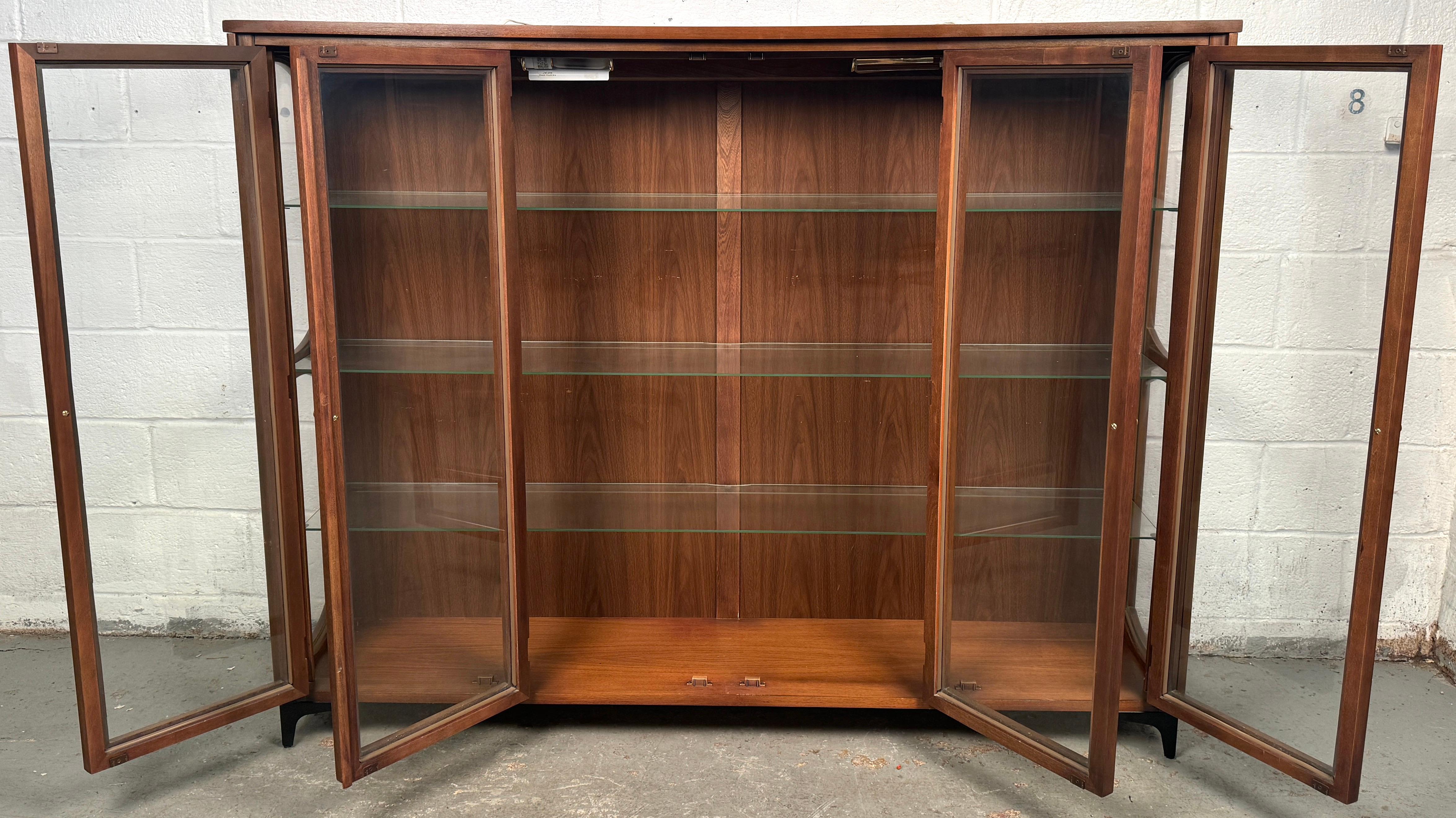 Vintage Walnut Hutch Top Cabinet For Sale 1