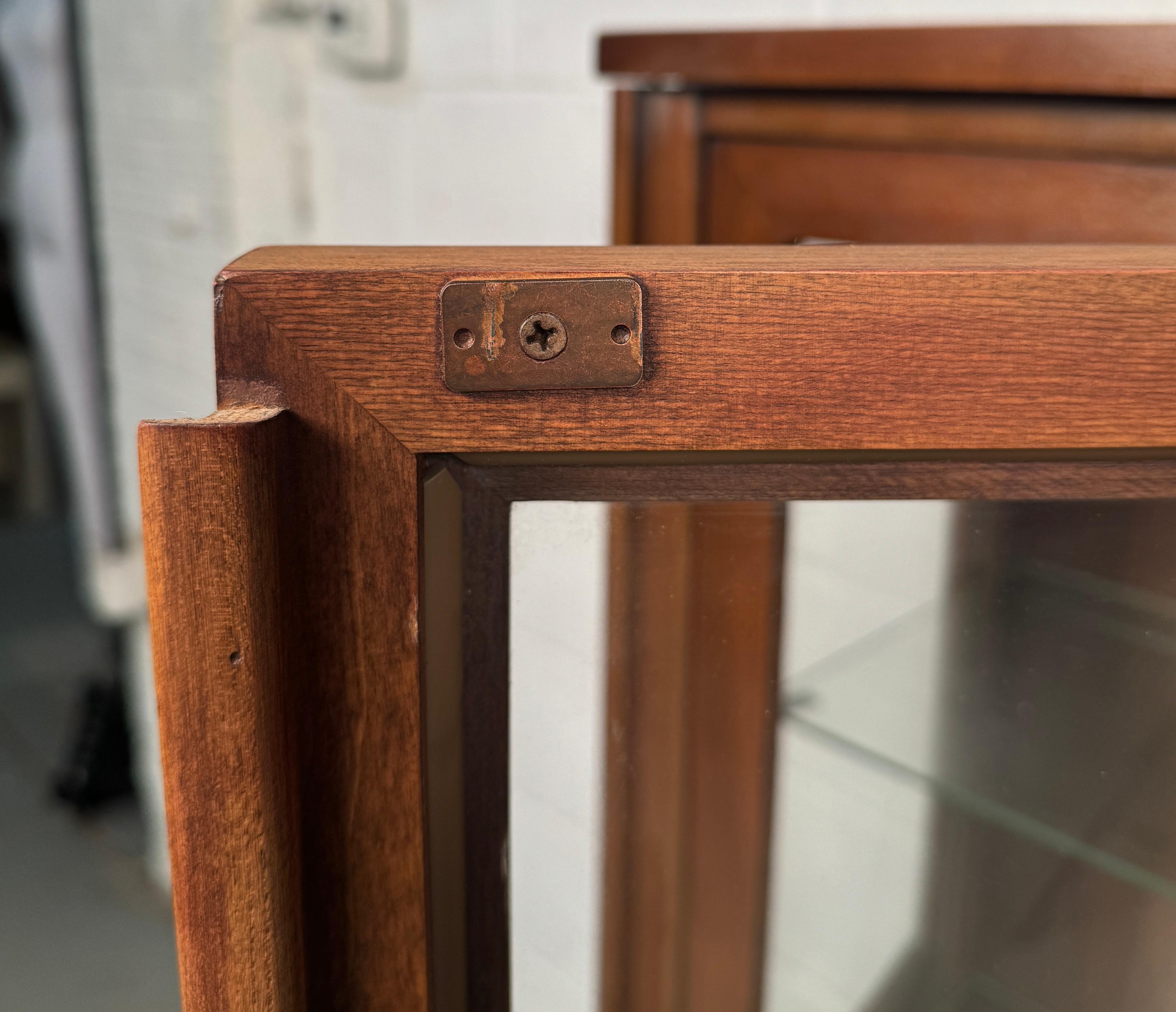 Vintage Walnut Hutch Top Cabinet For Sale 3