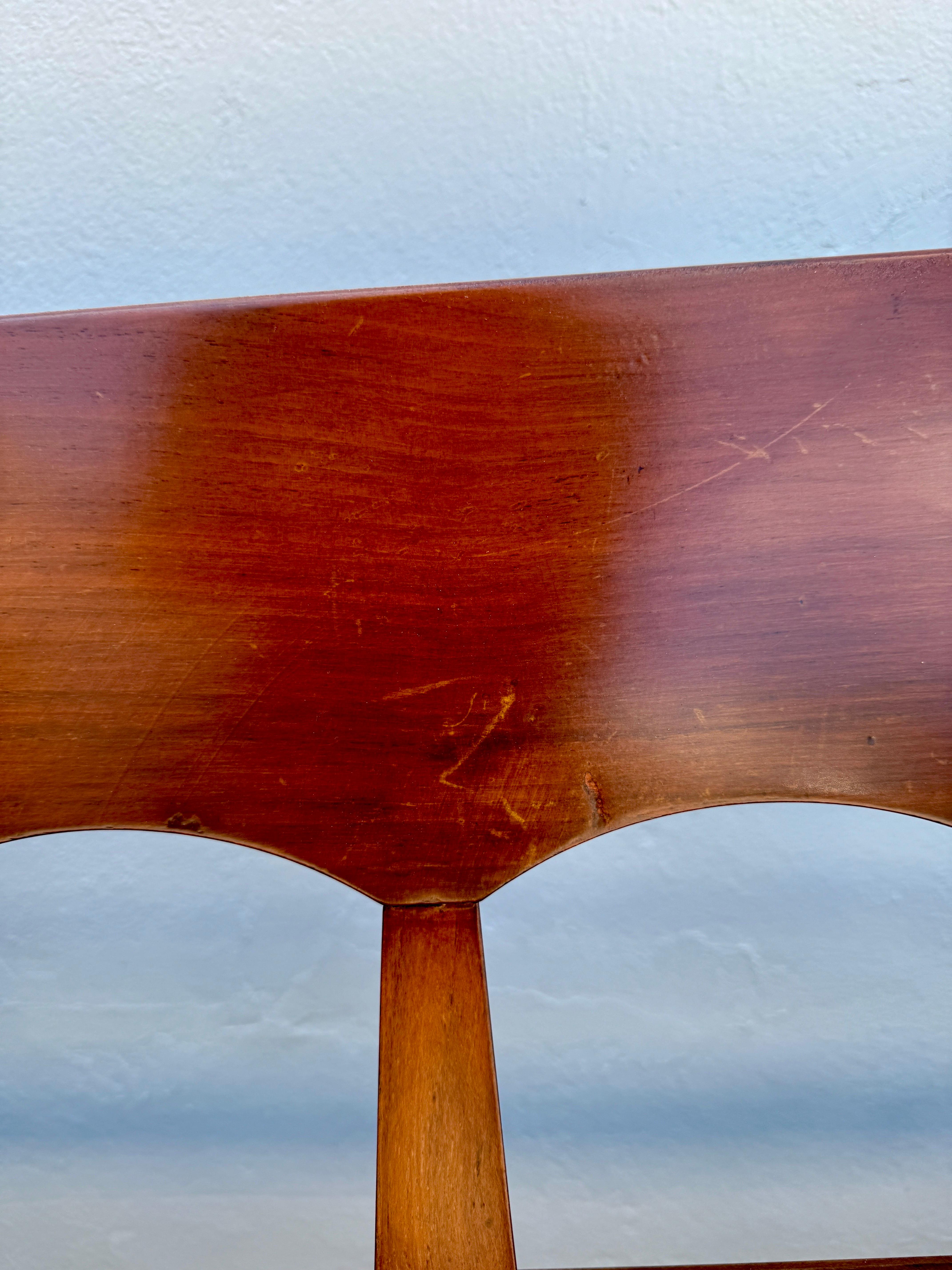 Vintage Walnut Italian Long Gallery Bench - TWO Available For Sale 6