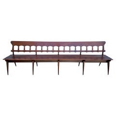 Vintage Walnut Italian Long Gallery Bench - TWO Available