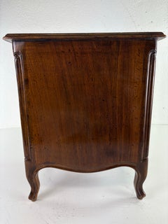 Vintage walnut Italian miniature two drawer chest