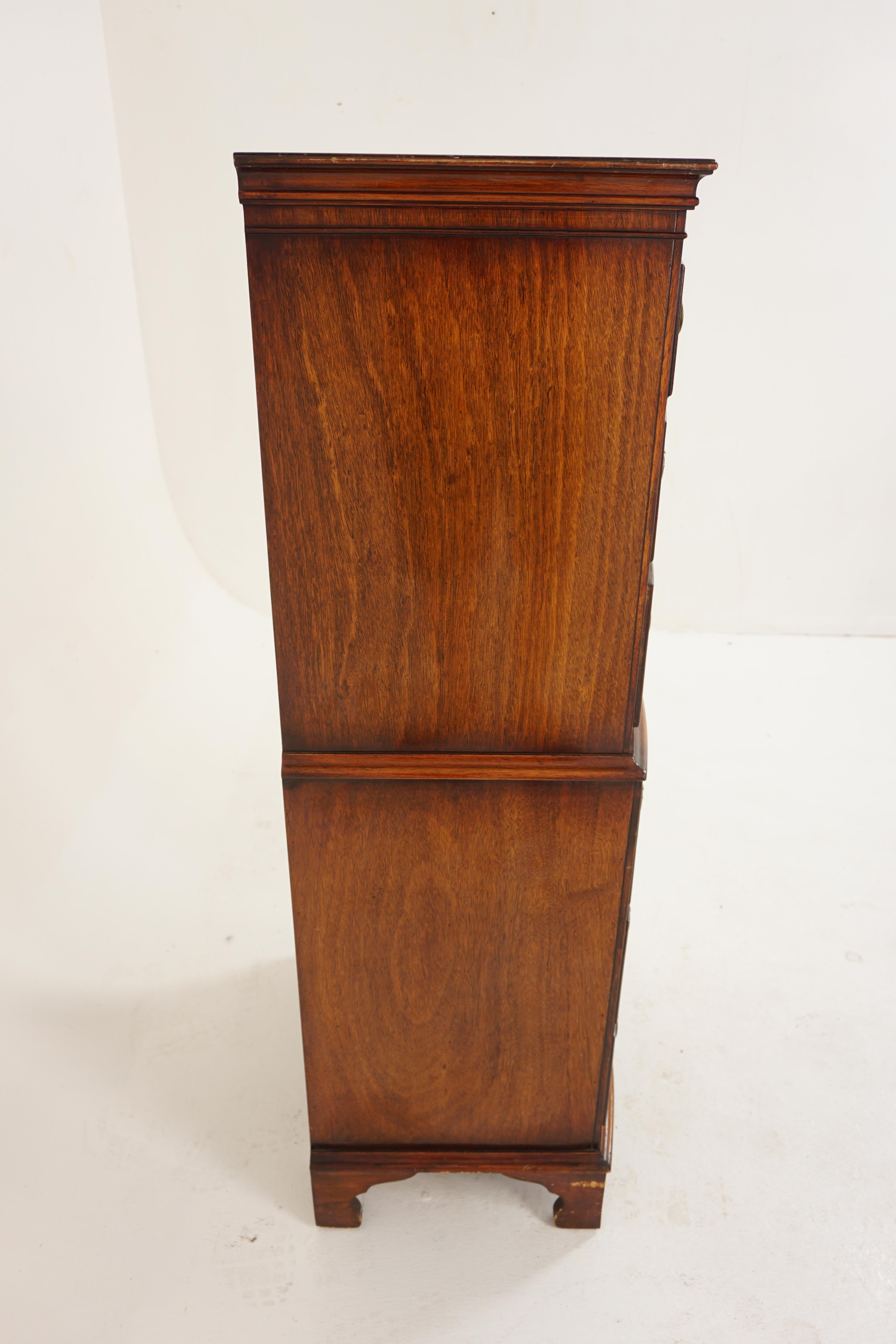 Vintage Walnut Lingerie Dresser, Tall Dresser, Scotland 1930, H746 3