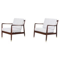 Vintage Walnut Lounge Chairs by Folke Ohlsson for DUX