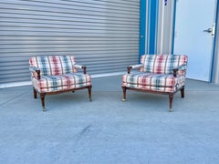 Fauteuils de salon noyer vintage