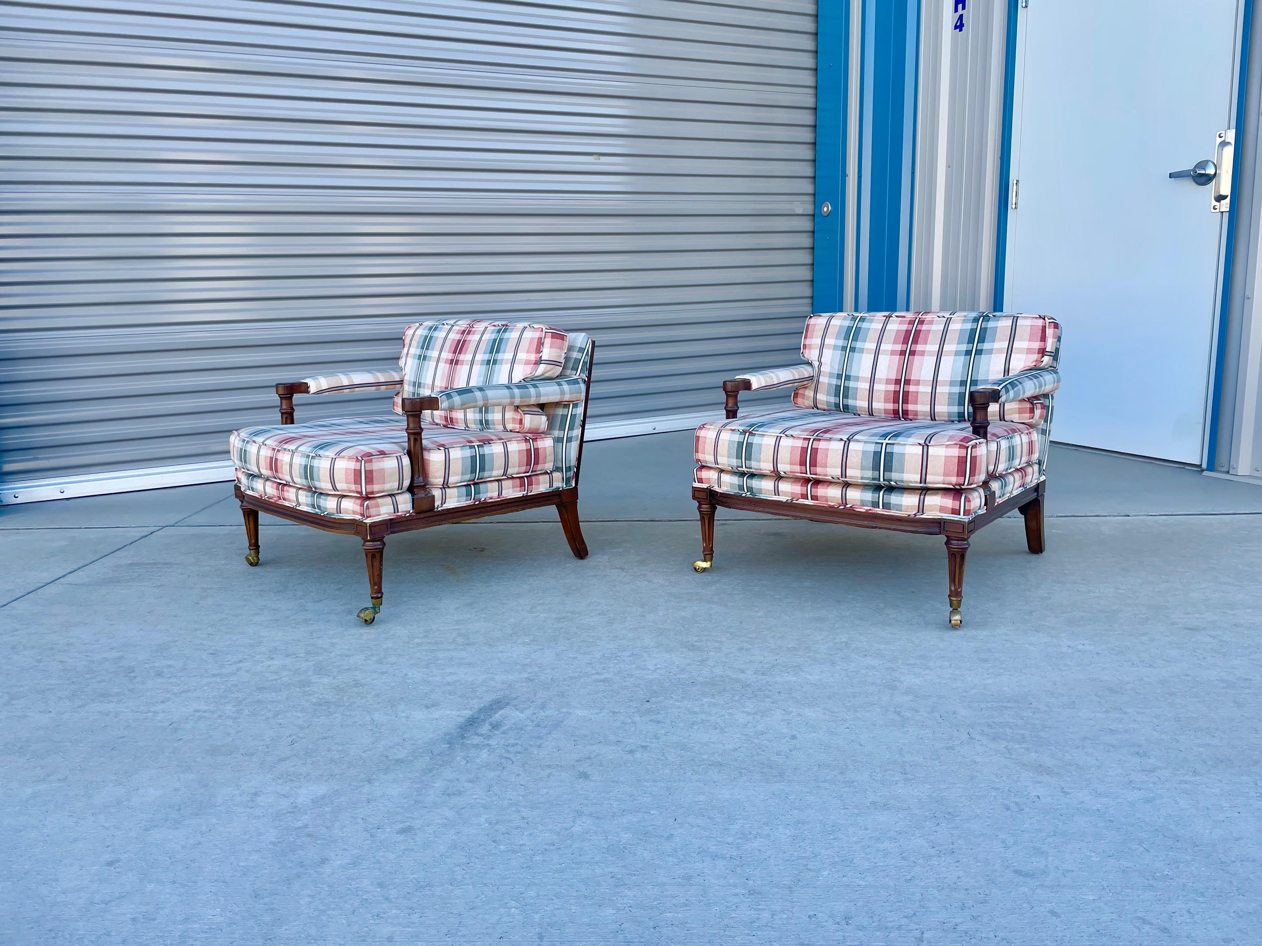 Mid-Century Modern Vintage Walnut Lounge Chairs For Sale