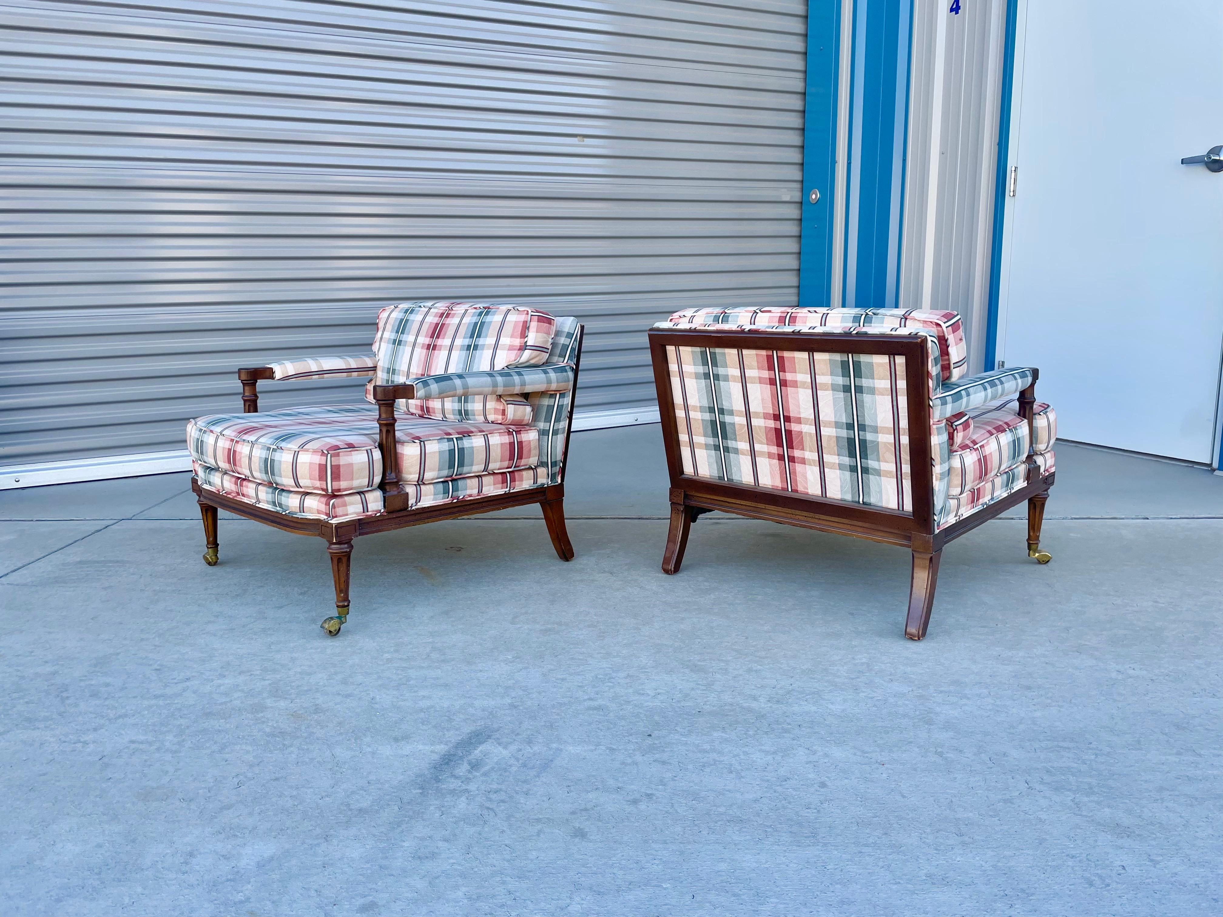 American Vintage Walnut Lounge Chairs For Sale