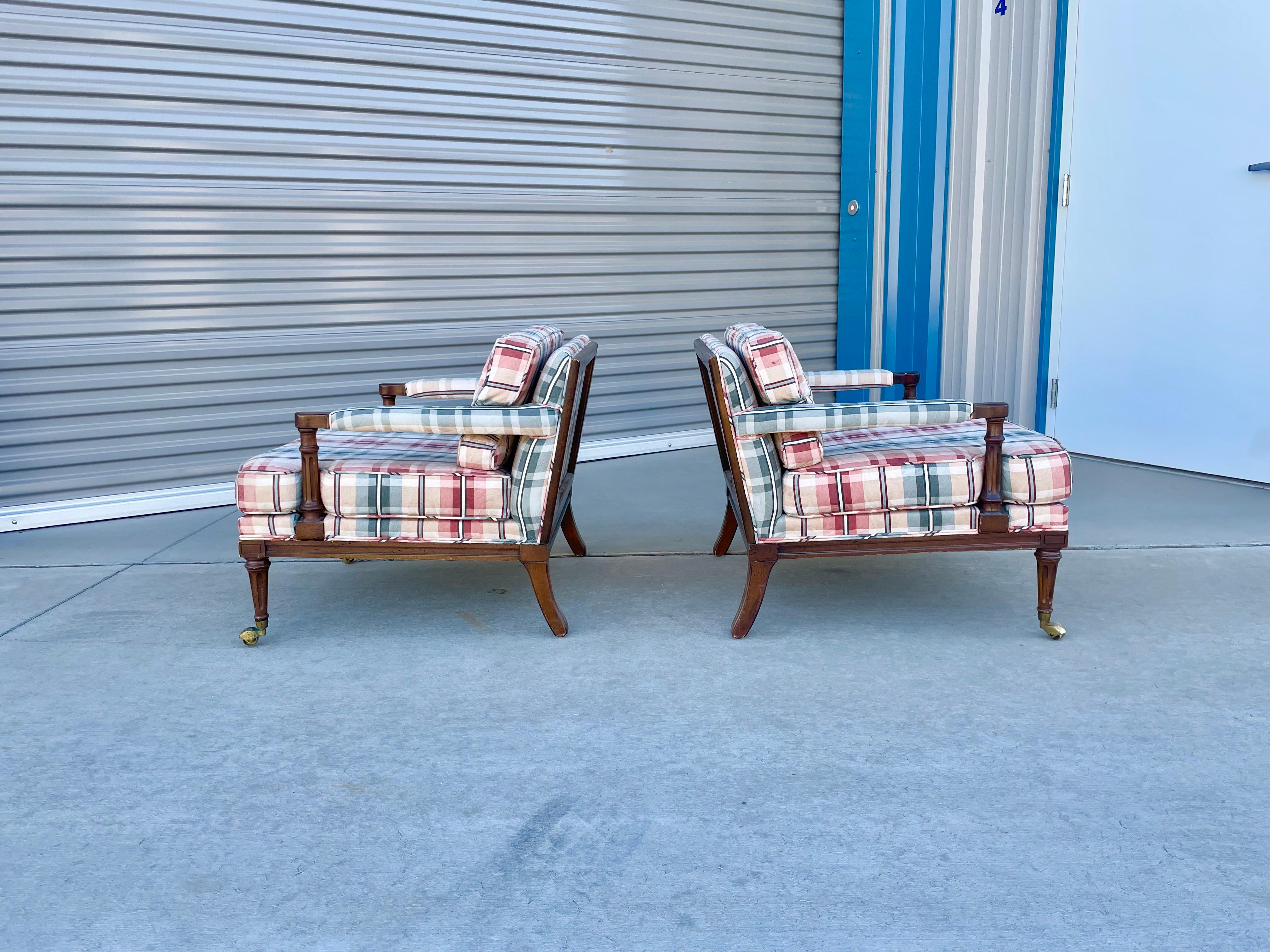 Vintage Walnut Lounge Chairs In Good Condition For Sale In North Hollywood, CA