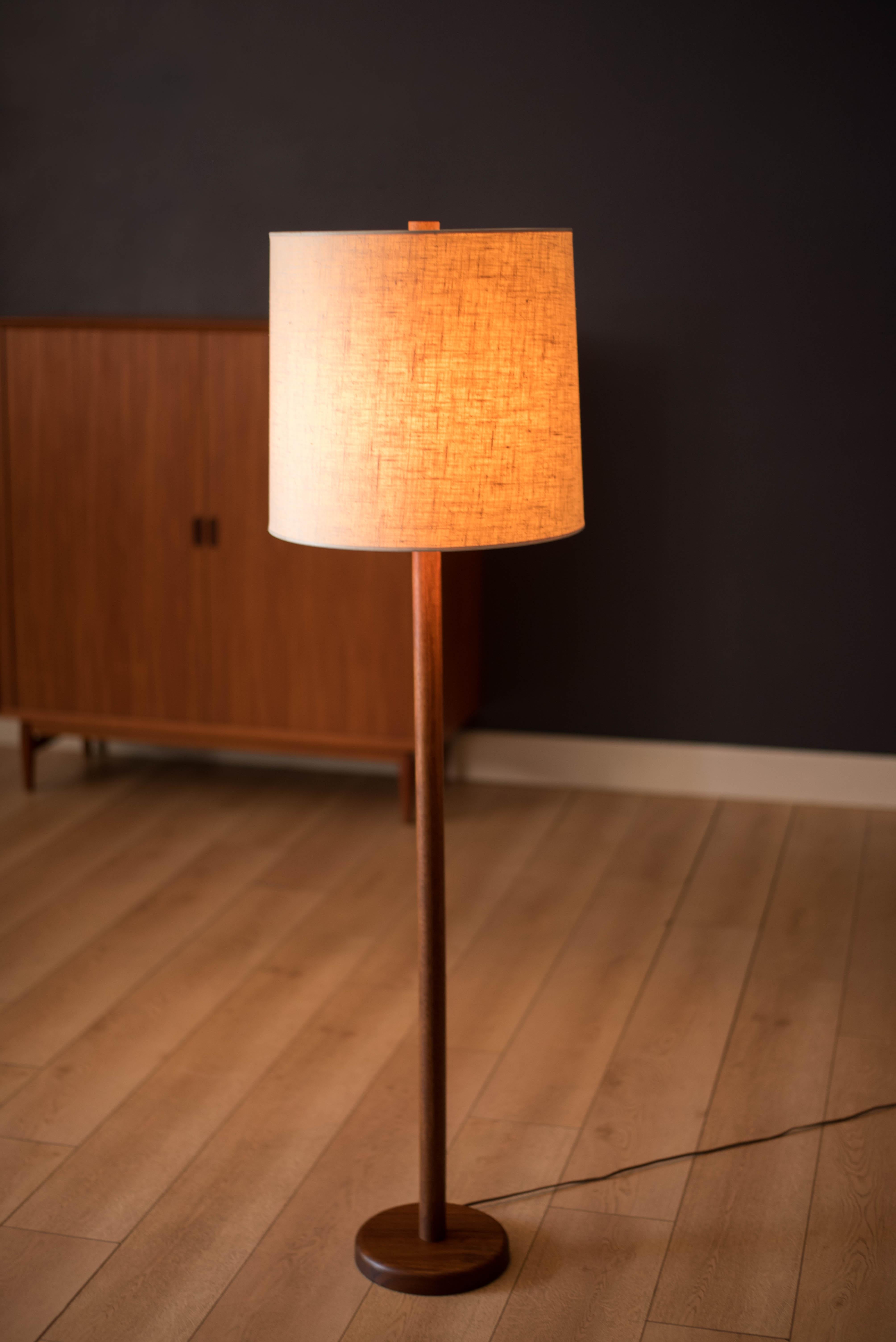 Mid-Century Modern Vintage Walnut Martz Floor Lamp for Marshall Studios