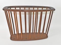 Vintage Walnut Mid Century Magazine Rack
