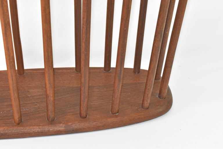 Vintage Walnut Mid Century Magazine Rack For Sale at 1stDibs