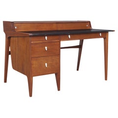 Vintage Walnut Model-K80 Executive Desk by John Van Koert