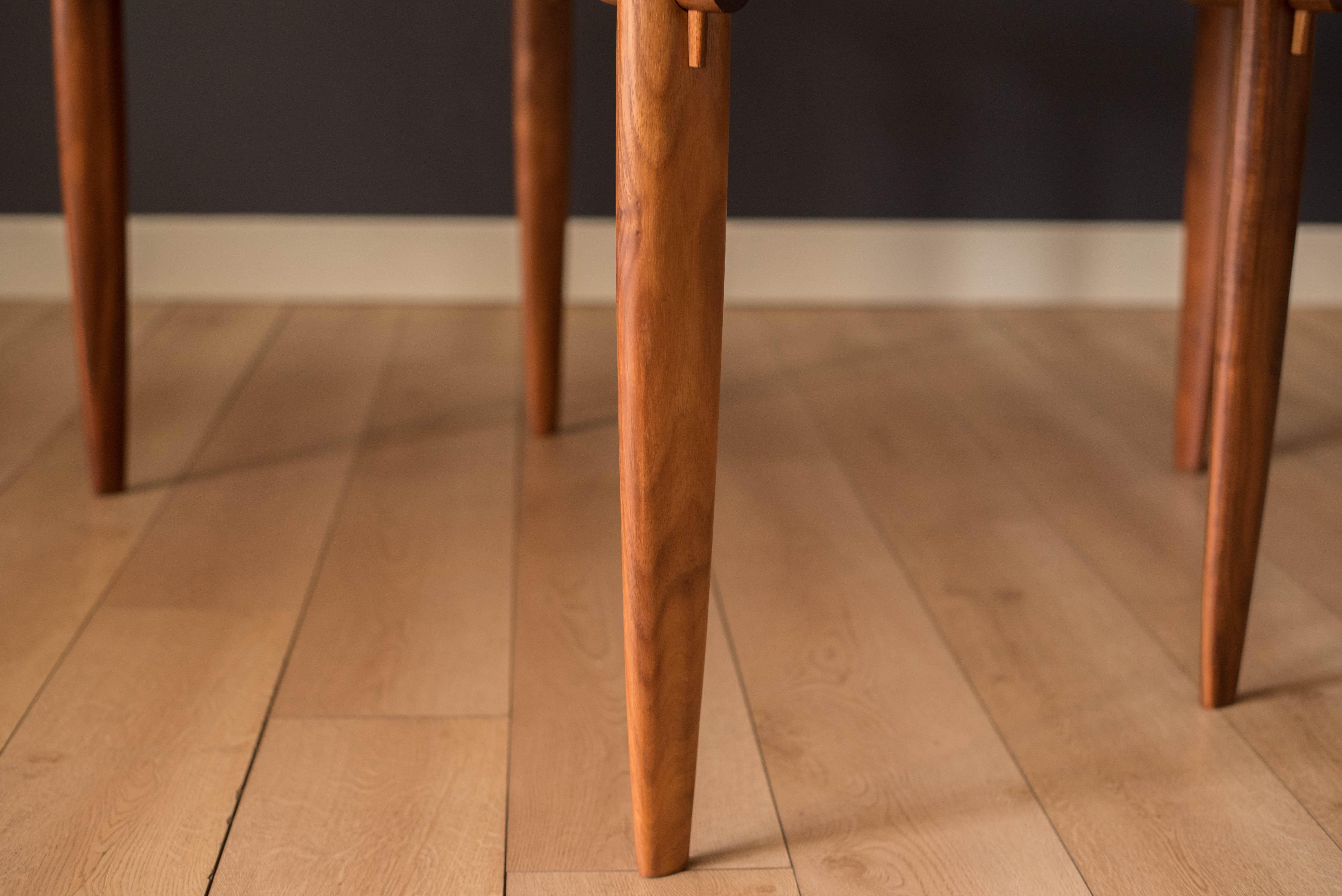 Vintage Walnut Nakashima Drop Leaf Dining Table for Widdicomb 9