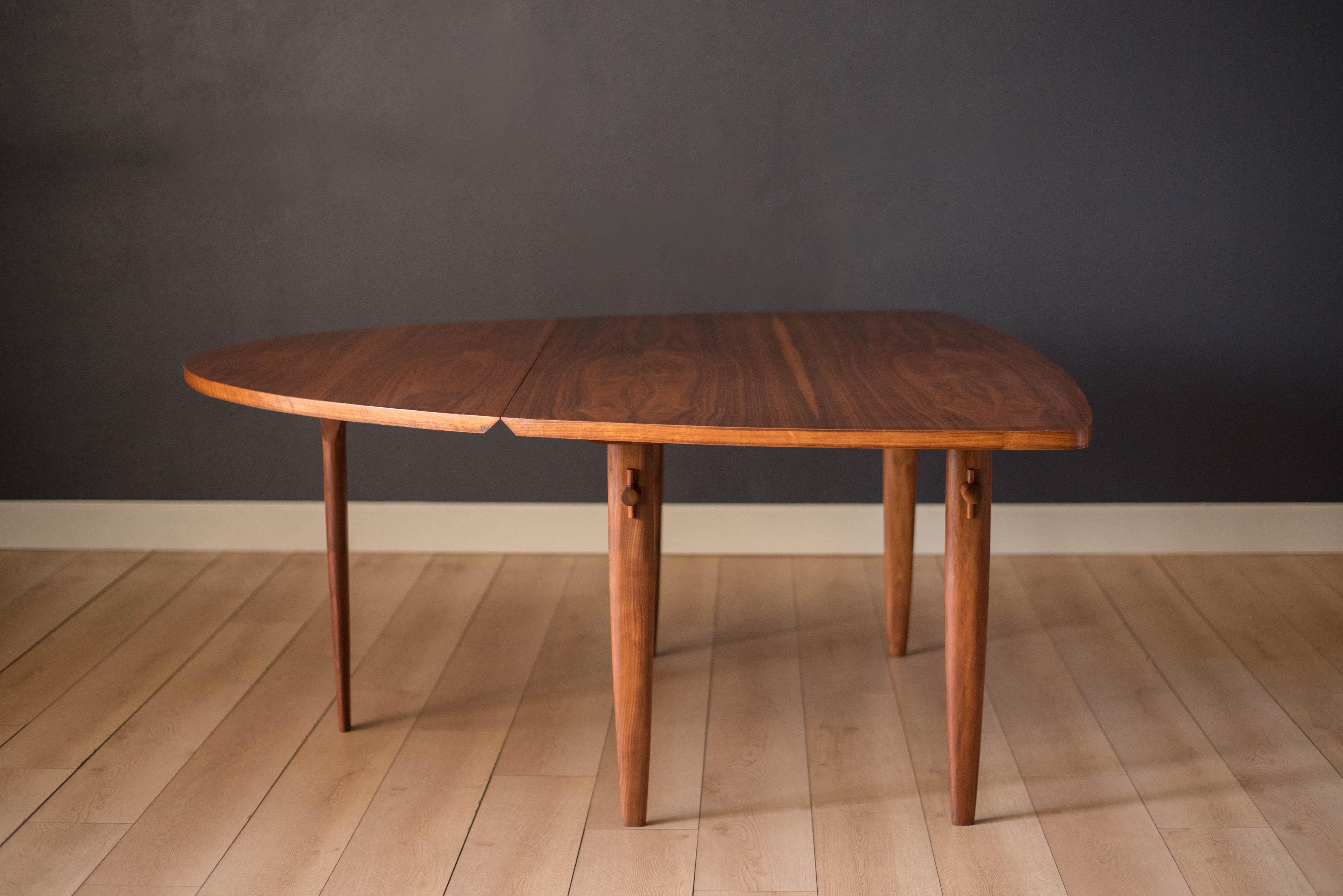 Vintage Walnut Nakashima Drop Leaf Dining Table for Widdicomb 3